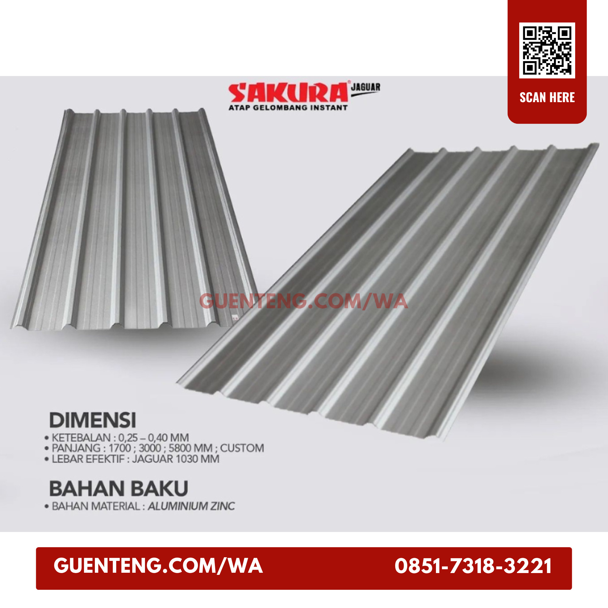 Genteng Sakura Jaguar 30 Silver