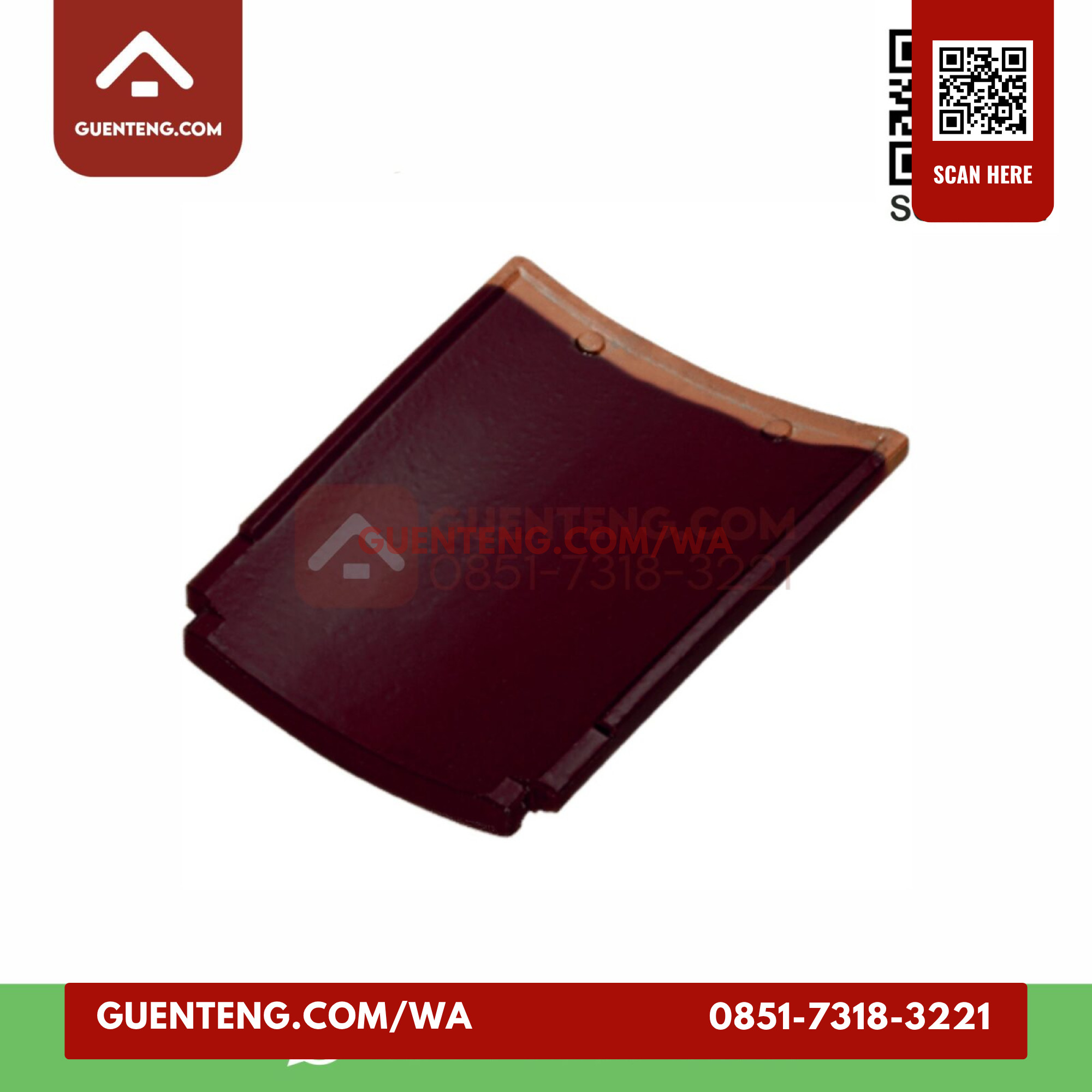 Genteng Setengah Espanica Ke 5 Genteng Setengah Wine Red Espanica Ke 5 Grade