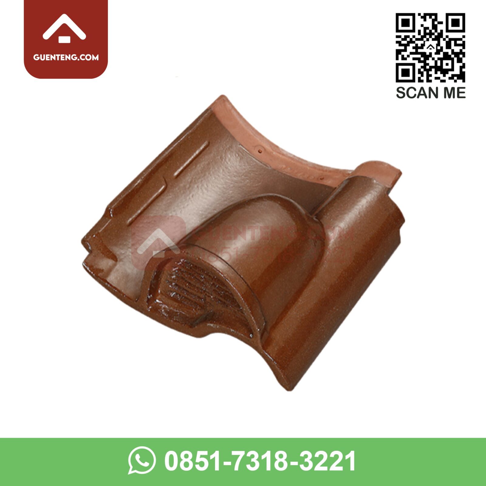 Genteng Ventilasi Ke 14 Aksesoris Genteng Keramik Kanmuri Espanica Warna Natural Coklat Cokelat