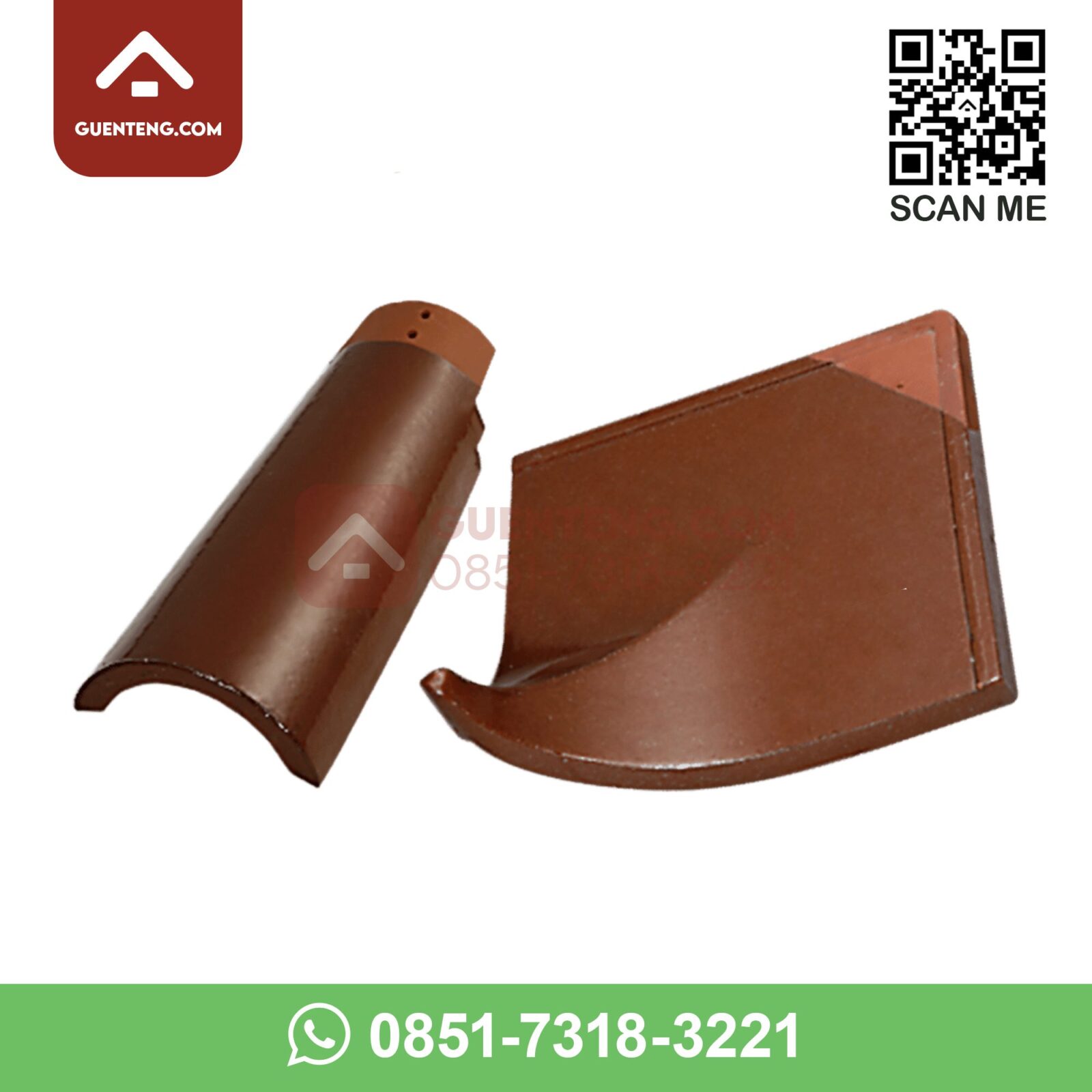 Hiasan Sudut Jurai KE 9+9A Kanmuri Espanica Warna Natural hiasan sudut jurai ke 9 9a aksesoris genteng keramik kanmuri espanica warna natural coklat cokelat
