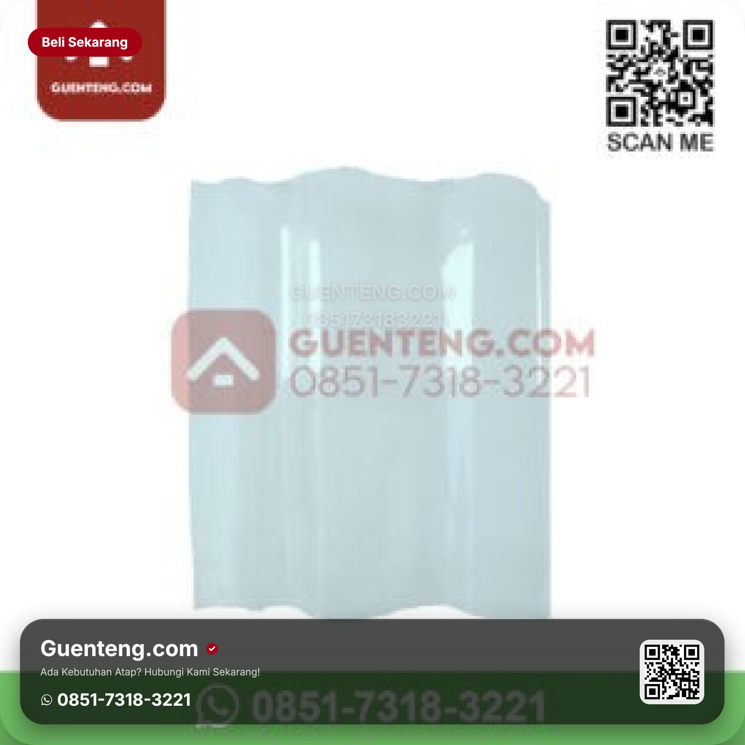Kaca Genteng Kaca Genteng Kaca Elebana 5 mm Pcs