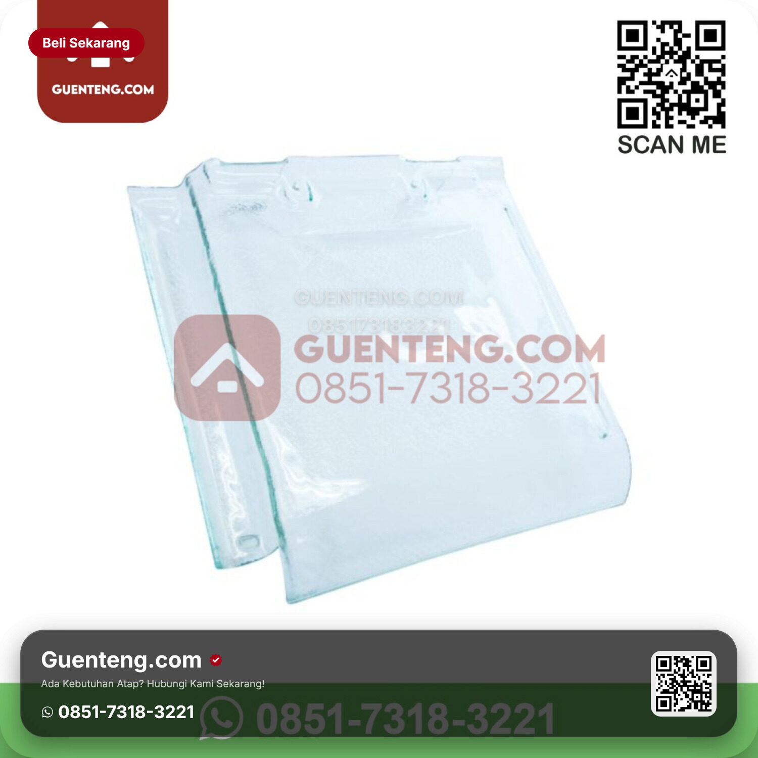 Genteng Kaca 5 mm Genteng Kaca Flat Kanmuri