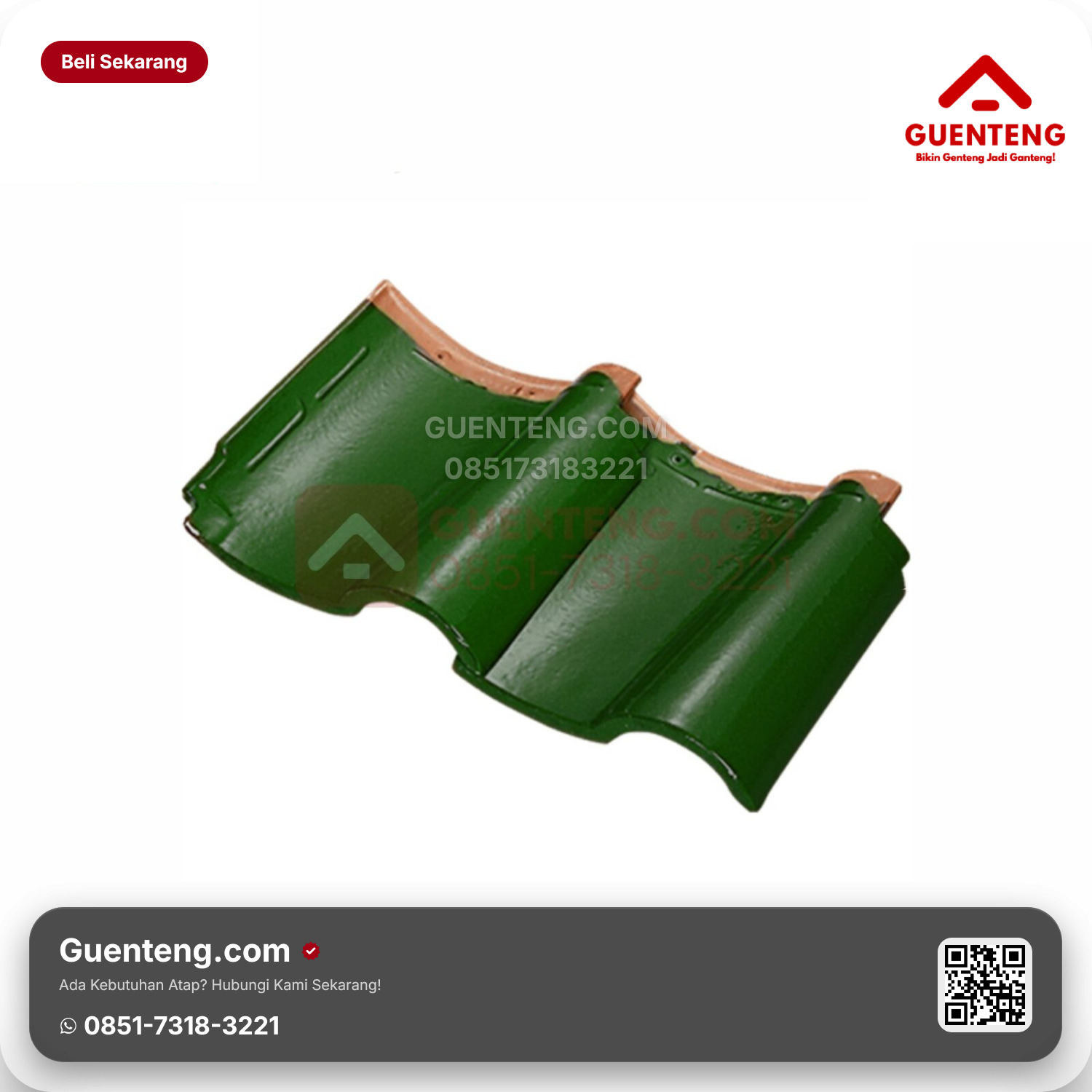 Genteng Keramik Dobel/Double Tile Kanmuri Espanica Aksesoris Green Grade 1