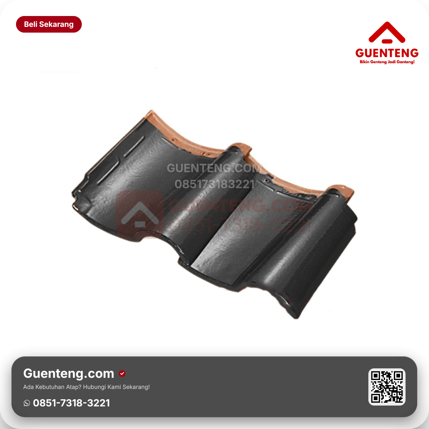 Genteng Keramik Dobel/Double Tile Kanmuri Espanica Aksesoris Medi Grey Grade 2