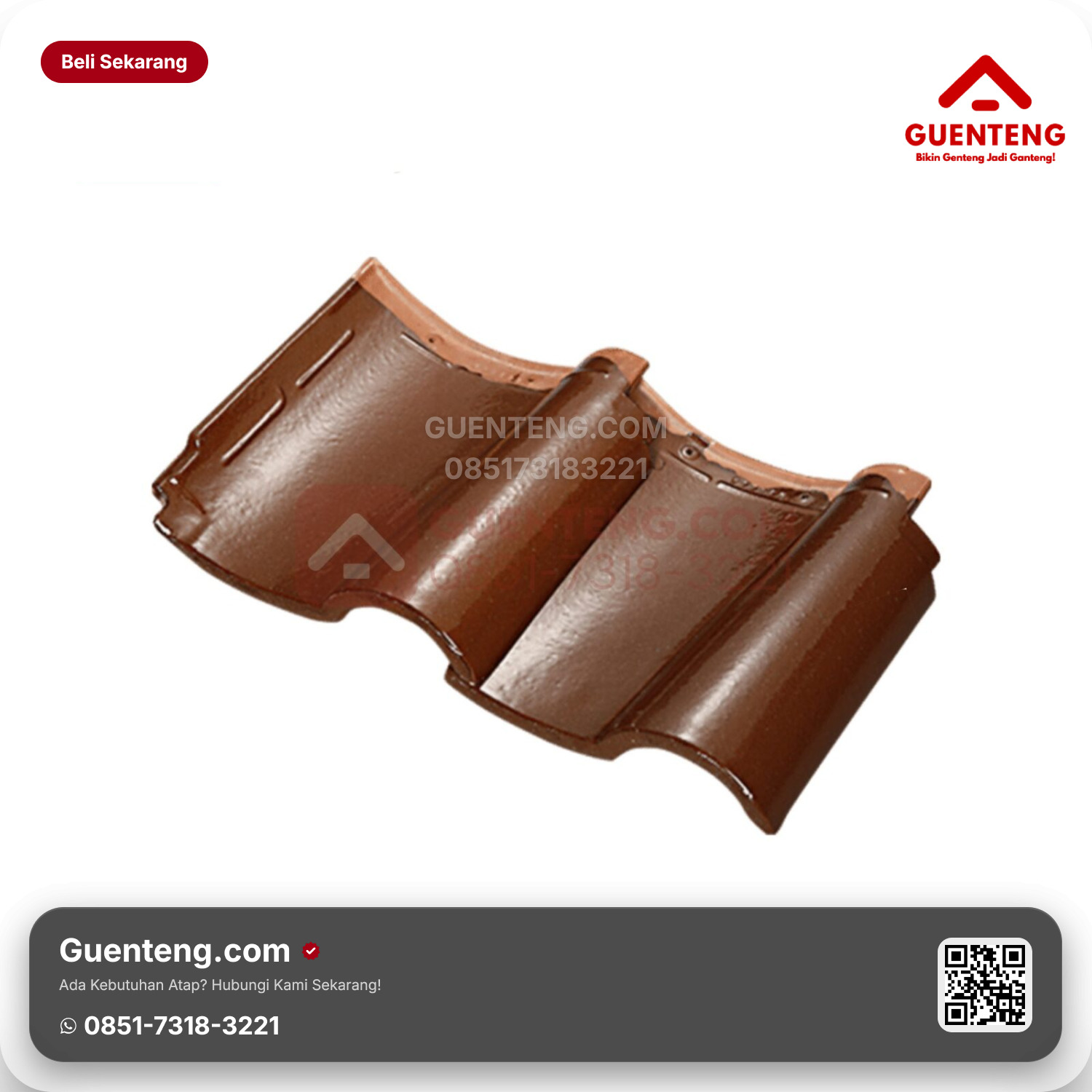 Genteng Keramik Dobel/Double Tile Kanmuri Espanica Aksesoris Natural Grade 1