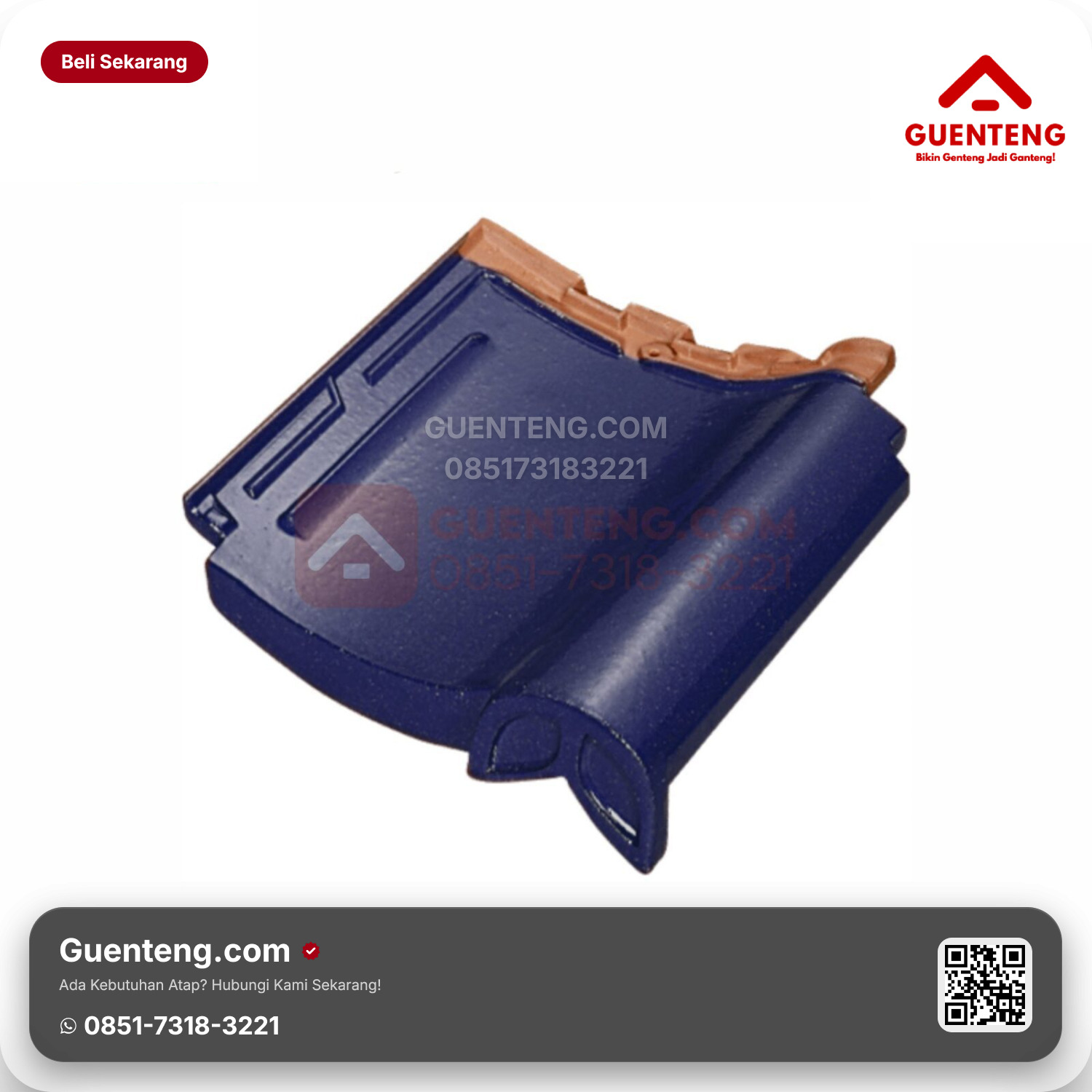 Genteng Keramik Hiasan Akhir Kanmuri Espanica Aksesoris Admiral Blue Grade 2