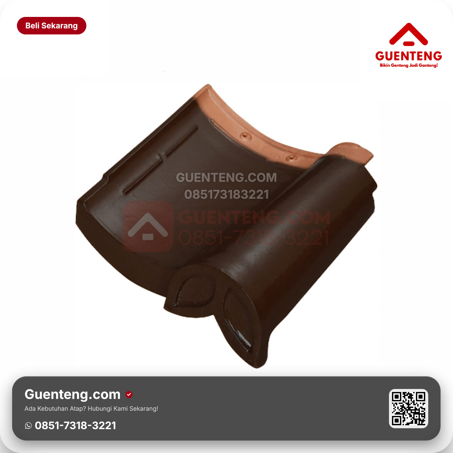 Genteng Keramik Hiasan Akhir Kanmuri Espanica Aksesoris Brown Grade 1