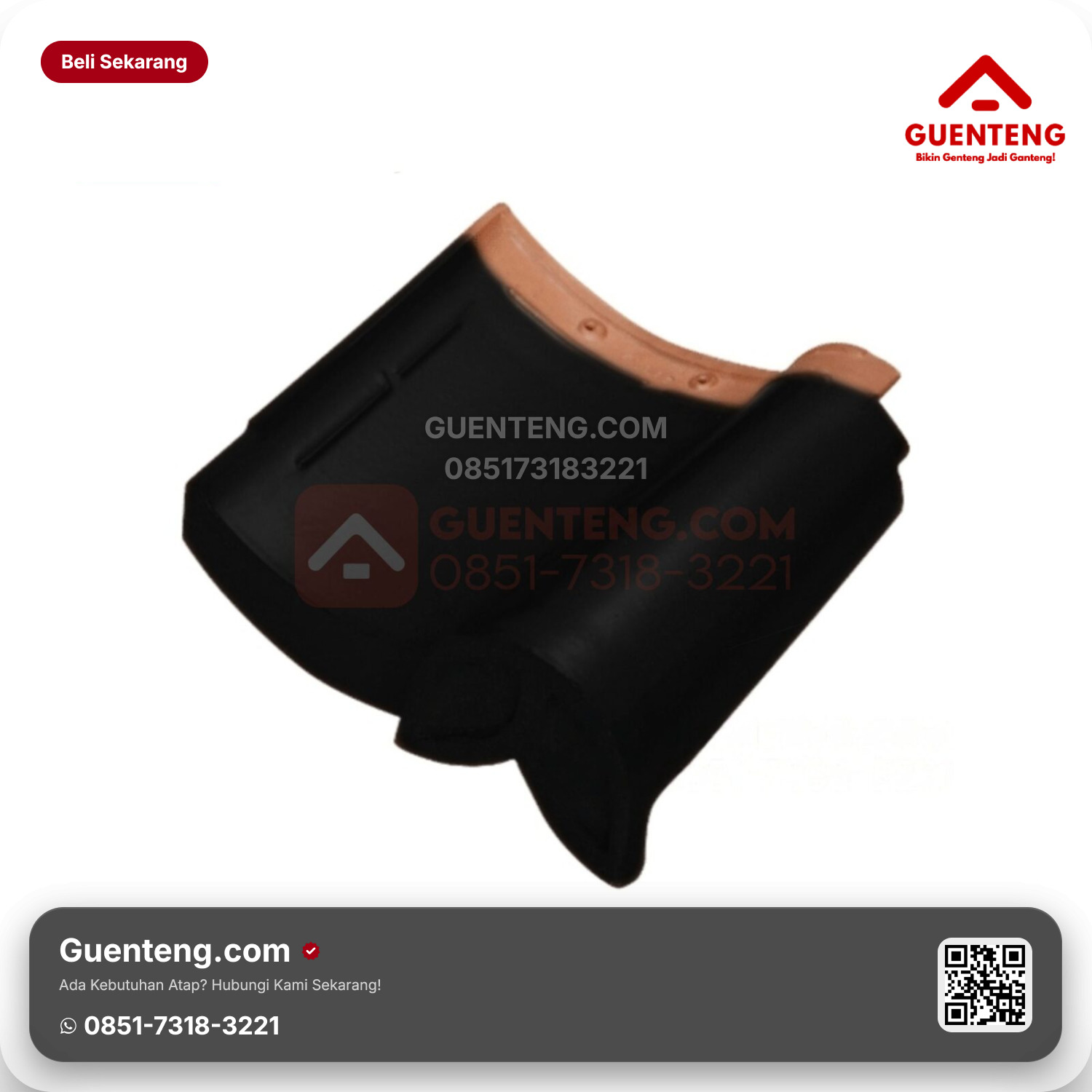 Genteng Keramik Hiasan Akhir Kanmuri Espanica Aksesoris Diamond Black Grade 2