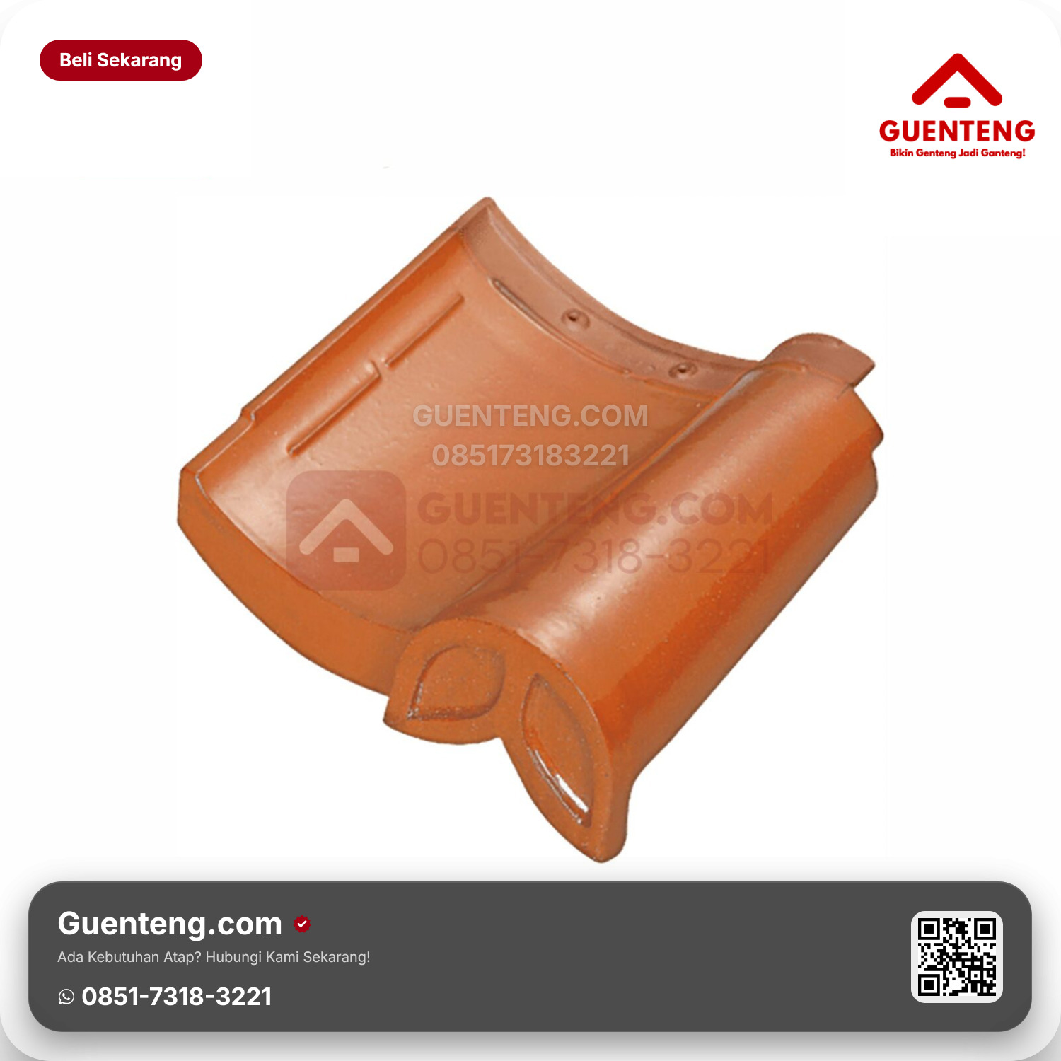 Genteng Keramik Hiasan Akhir Kanmuri Espanica Aksesoris Unglazed Grade 1