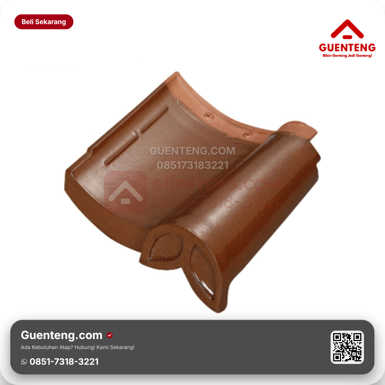 Genteng Keramik Hiasan Akhir (Var 2) Kanmuri Espanica Aksesoris Natural Grade 2