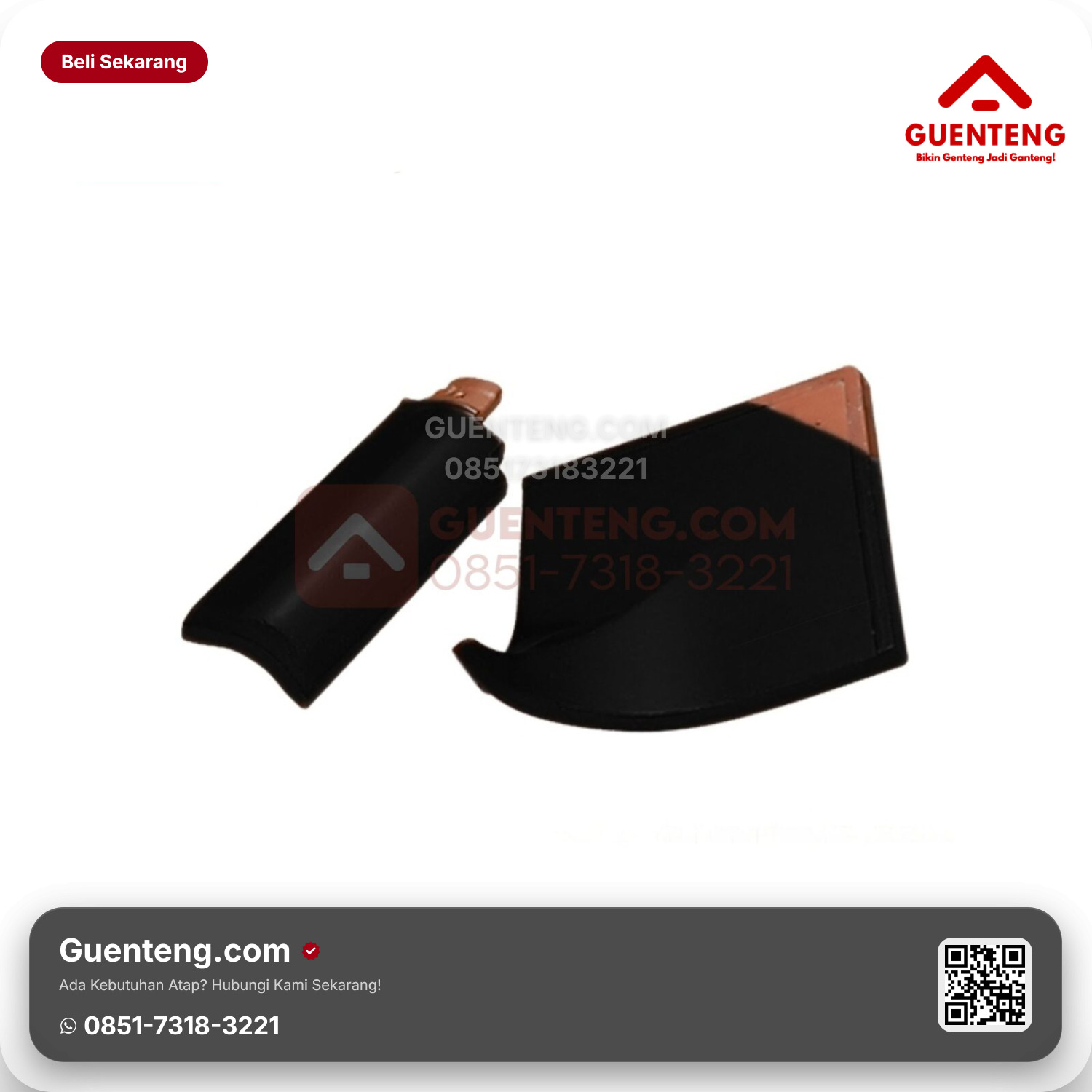 Genteng Keramik Hiasan Sudut Jurai Kanmuri Espanica Aksesoris Diamond Black Grade 1
