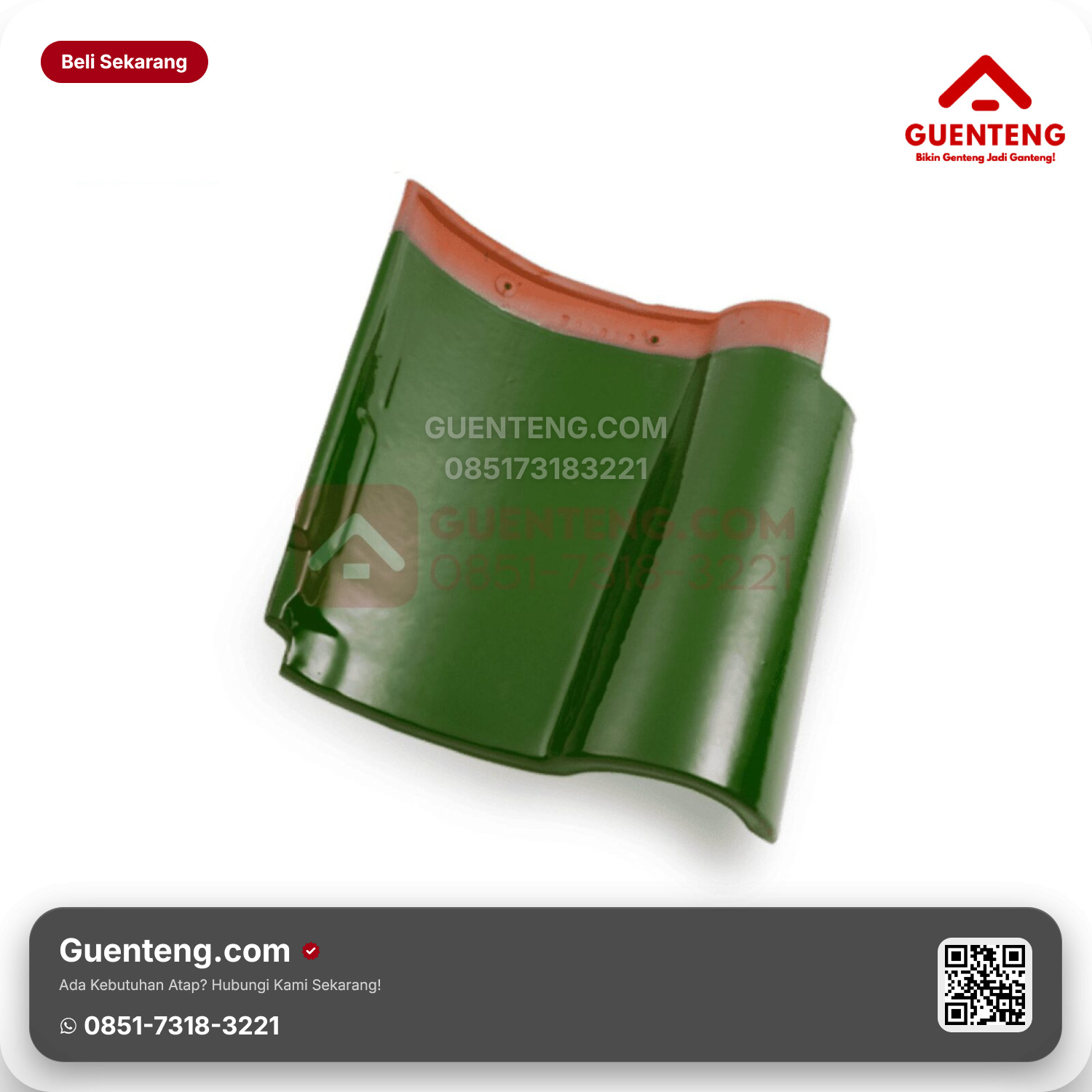 Genteng Keramik Kanmuri Espanica Utama Green Grade 3
