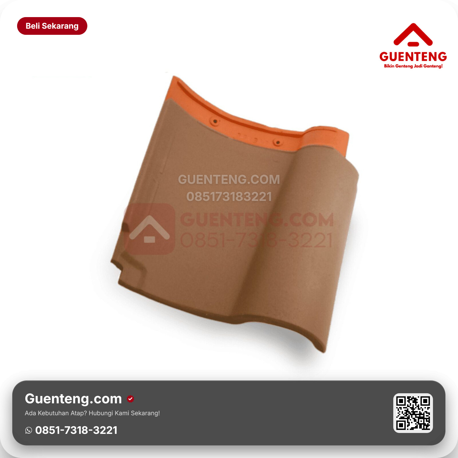 Genteng Keramik Kanmuri Espanica Utama Medi Brown Grade 3
