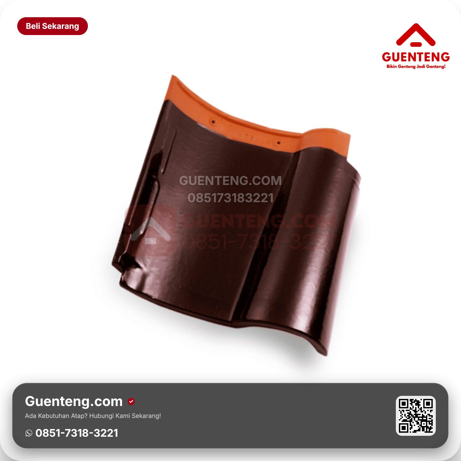 Genteng Keramik Kanmuri Espanica Utama Wine Red Grade 3