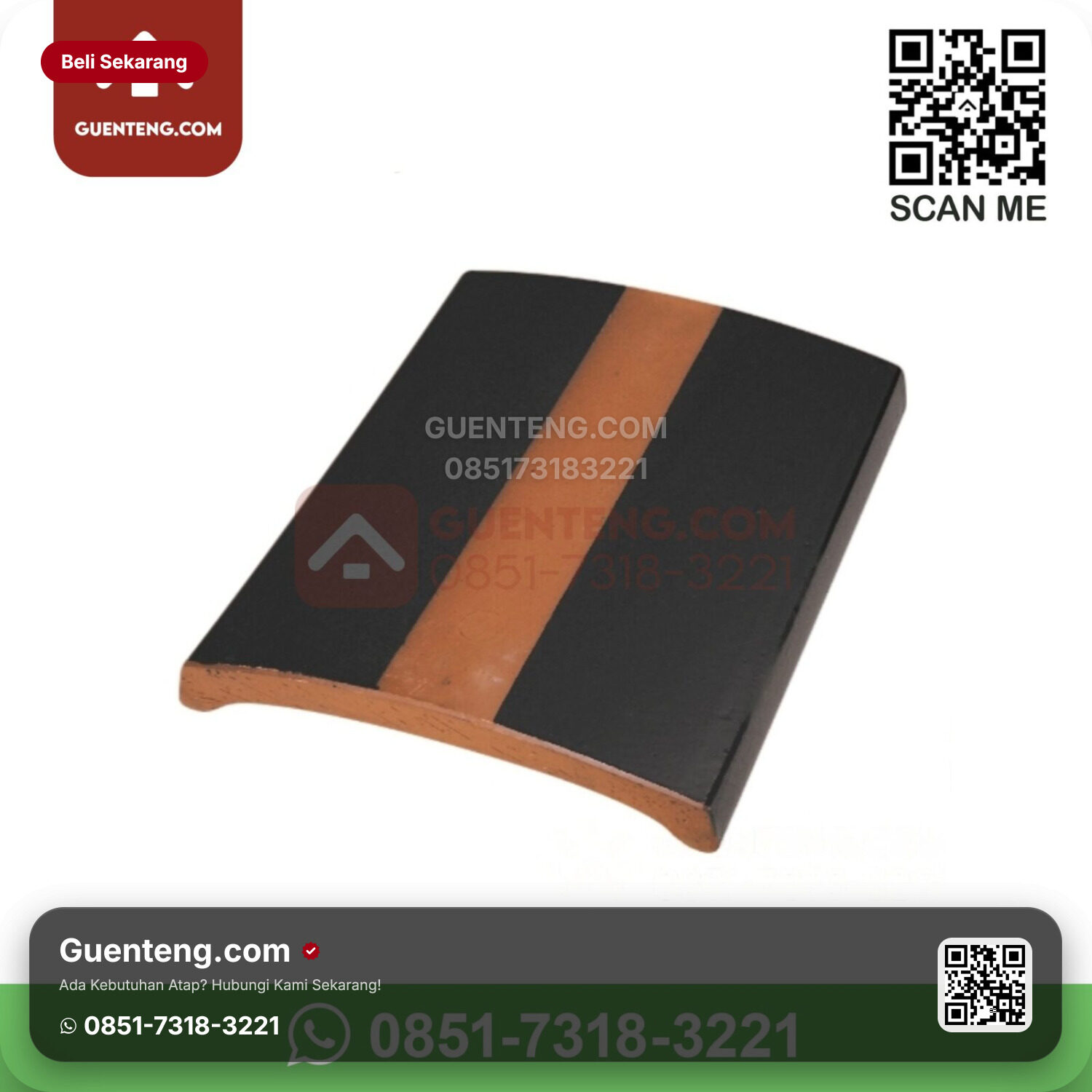Keramik Kanmuri Kanmuri Espanica Genteng Lapping Tile Kanmuri Espanica Diamond Black Grade 1 Pcs
