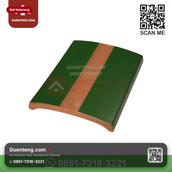 Keramik Kanmuri Kanmuri Espanica Genteng Lapping Tile Kanmuri Espanica Green Grade 1 Pcs