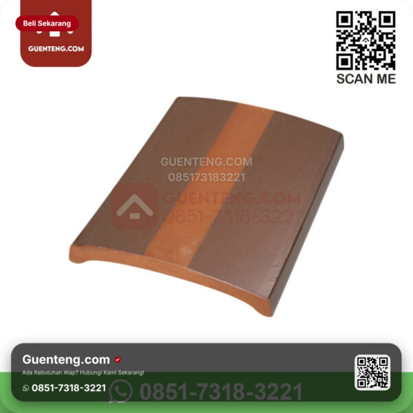 Keramik Kanmuri Kanmuri Espanica Genteng Lapping Tile Kanmuri Espanica Medi Brown Grade 1 Pcs