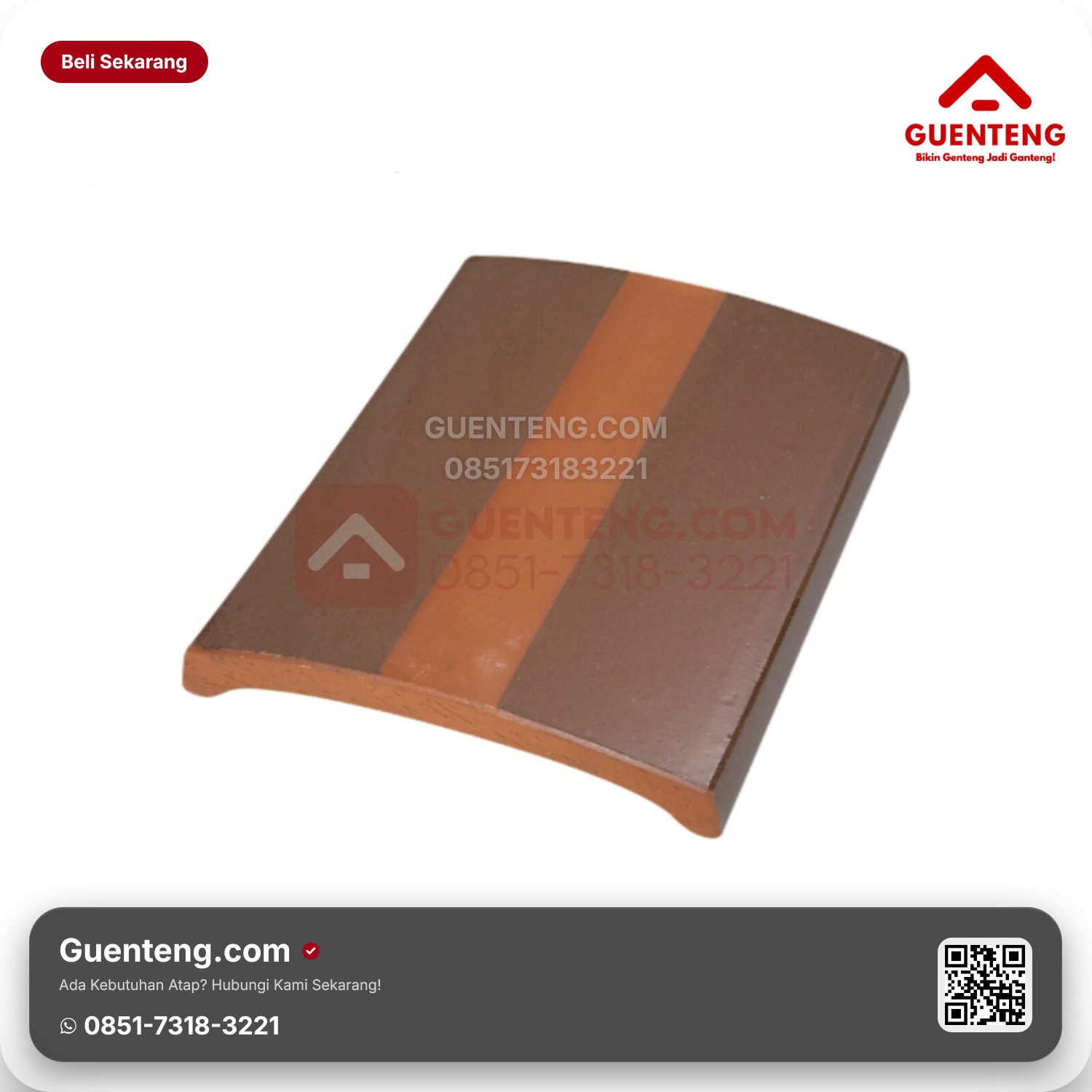 Genteng Keramik Lapping Tile Kanmuri Espanica Aksesoris Medi Brown Grade 2