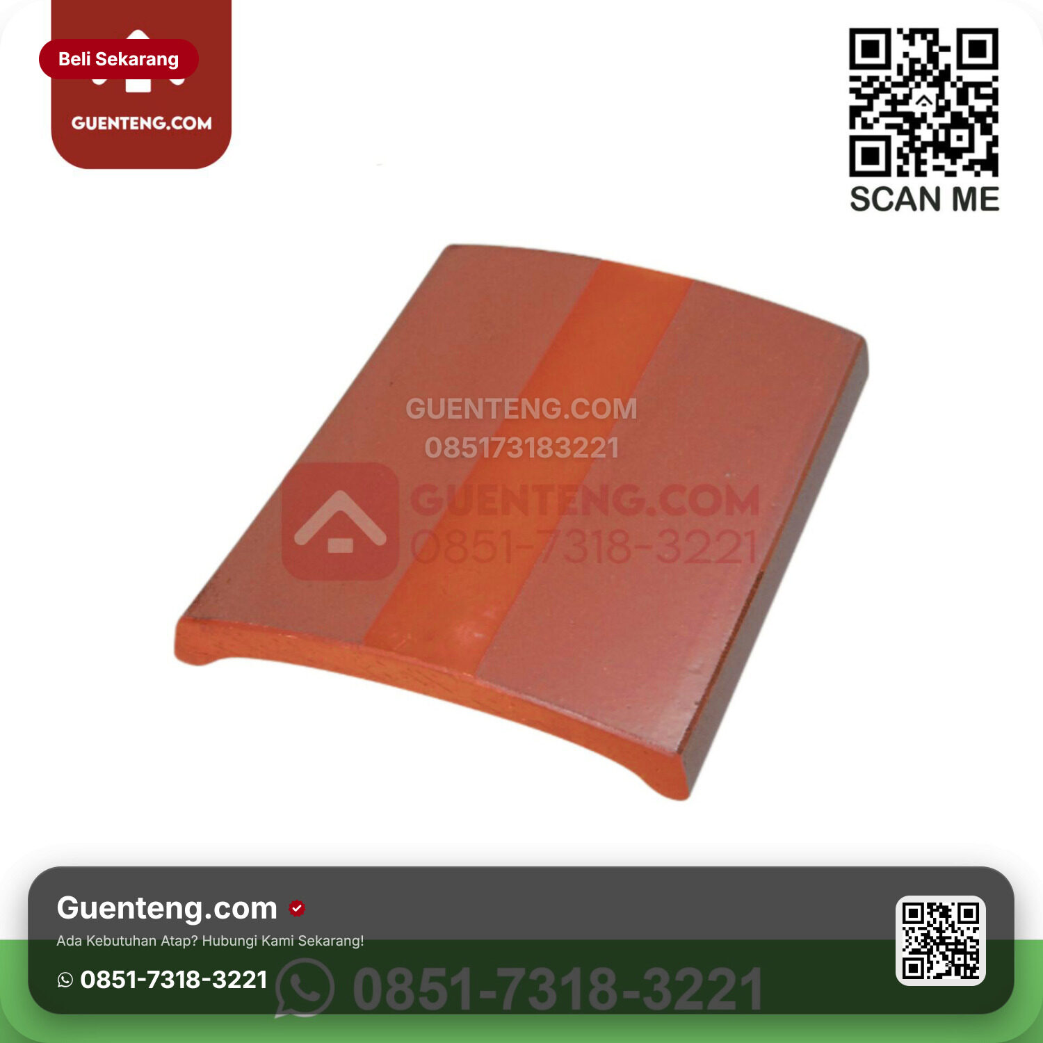 Genteng Keramik Kanmuri – Espanica Aksesoris Genteng Lapping Tile Kanmuri Espanica Grade 1 Medi Orange