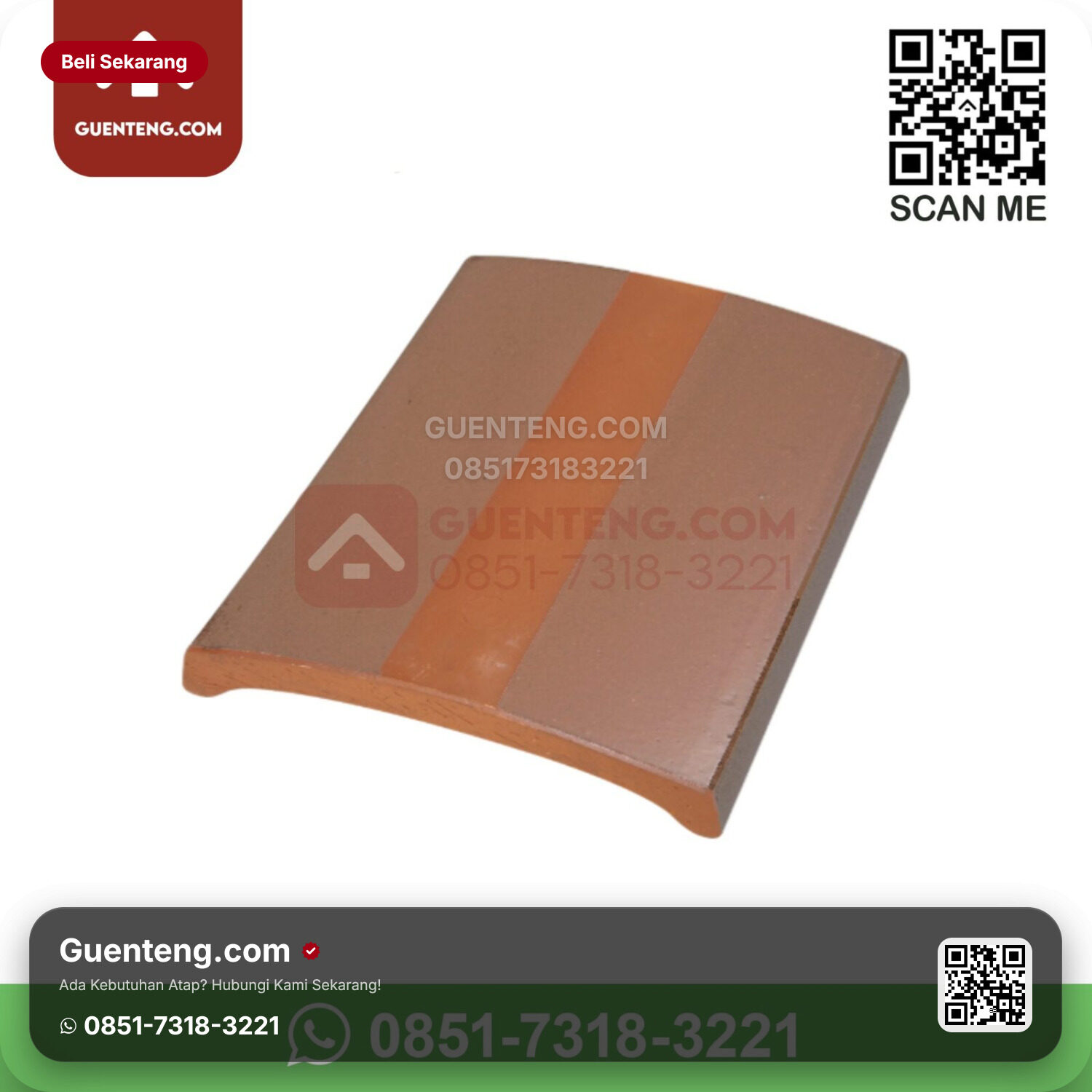 Keramik Kanmuri Kanmuri Espanica Genteng Lapping Tile Kanmuri Espanica Medi Red Grade 1 Pcs