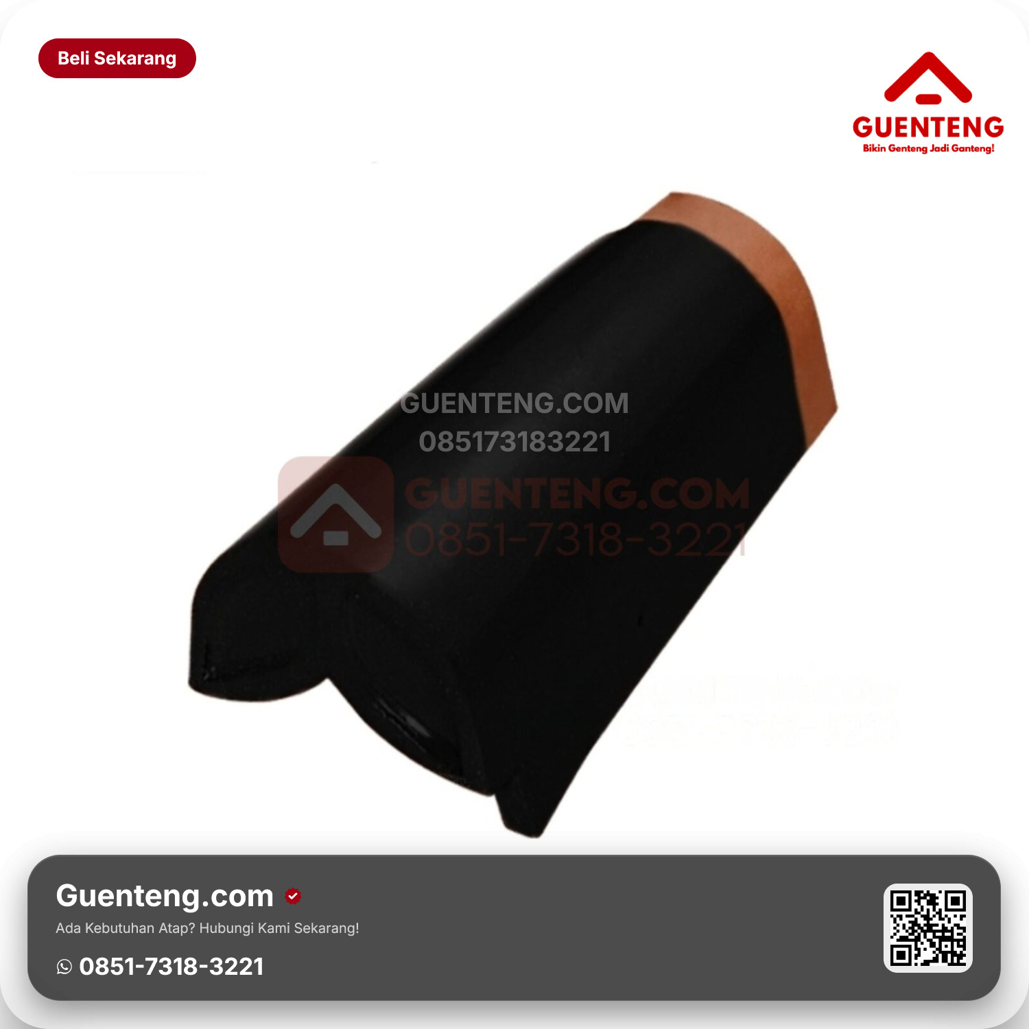 Genteng Keramik Lisplang Kanan Hiasan Akhir Kanmuri Espanica Aksesoris Diamond Black Grade 1