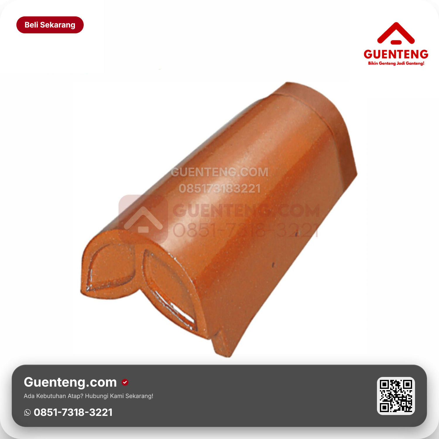 Genteng Keramik Lisplang Kanan Hiasan Akhir Kanmuri Espanica Aksesoris Unglazed Grade 2