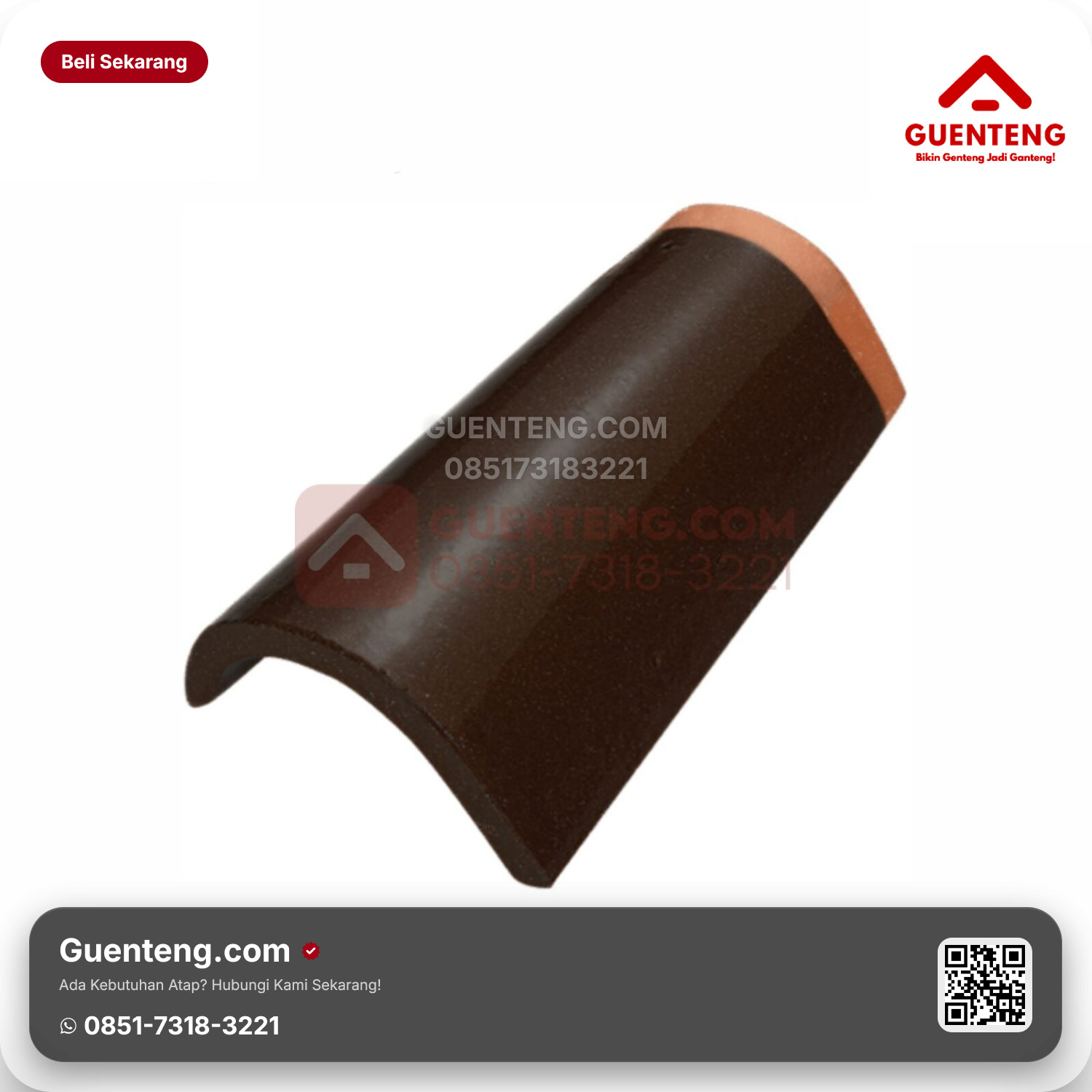 Genteng Keramik Lisplang Kanan Kanmuri Espanica Aksesoris Brown Grade 2
