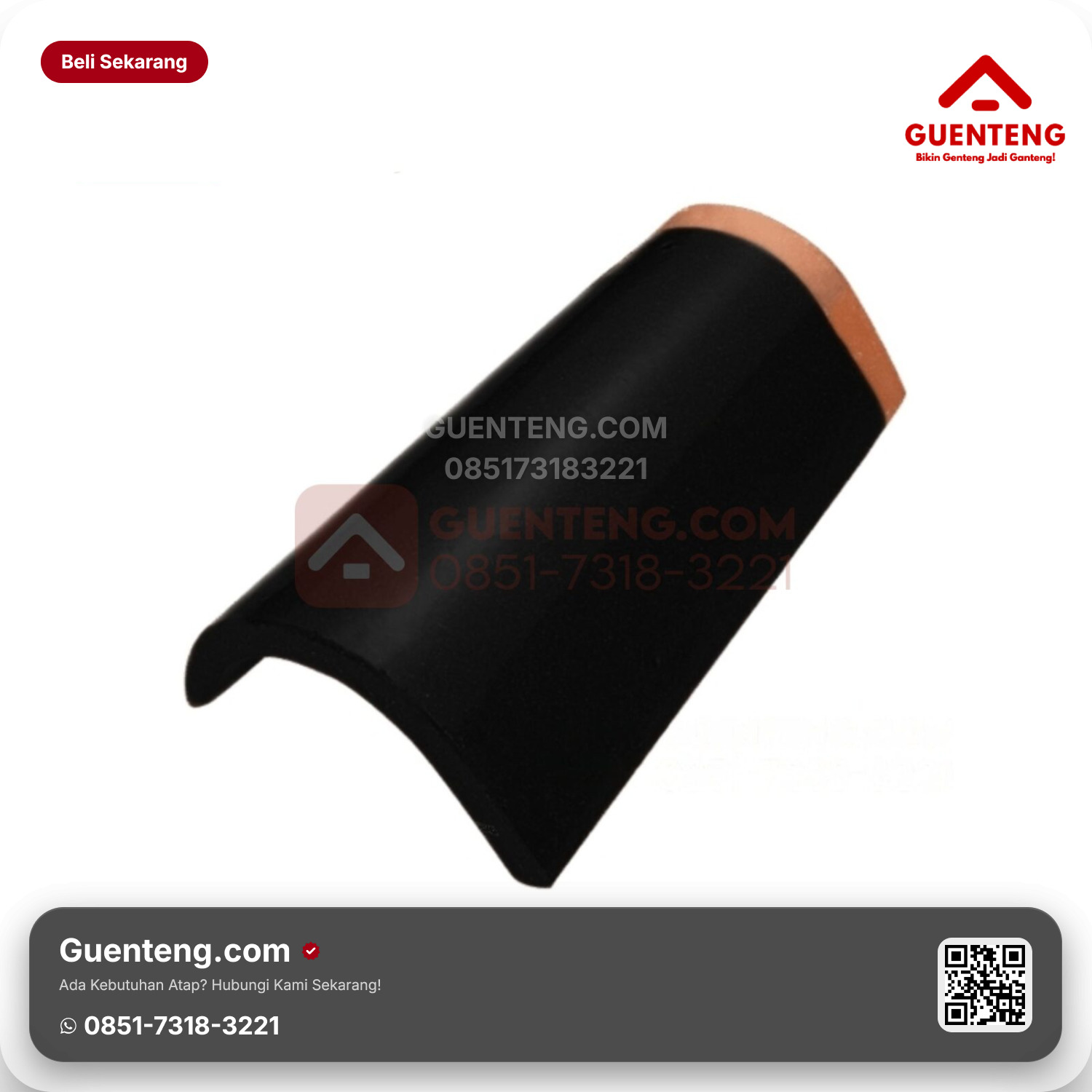 Genteng Keramik Lisplang Kanan Kanmuri Espanica Aksesoris Diamond Black Grade 2
