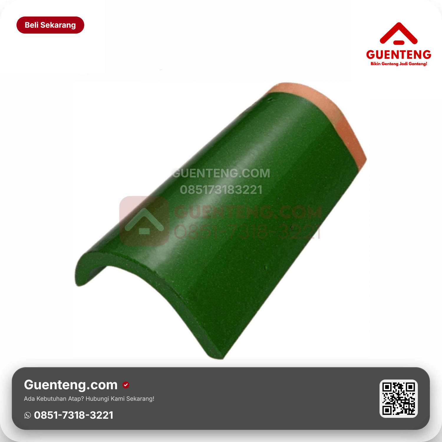 Genteng Keramik Lisplang Kanan Kanmuri Espanica Aksesoris Green Grade 2