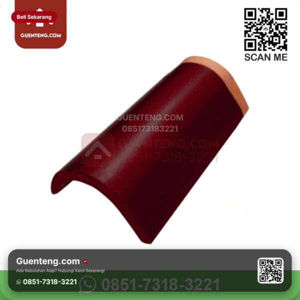 Genteng Keramik Kanmuri - Espanica Aksesoris Genteng Lisplang Kanan Kanmuri Espanica Grade 1 Maroon