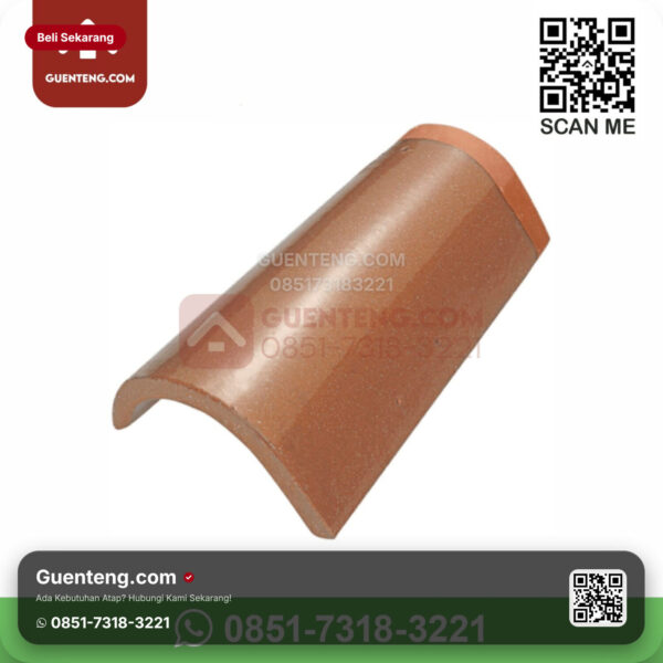 Genteng Keramik Kanmuri - Espanica Aksesoris Genteng Lisplang Kanan Kanmuri Espanica Grade 1 Medi Brown
