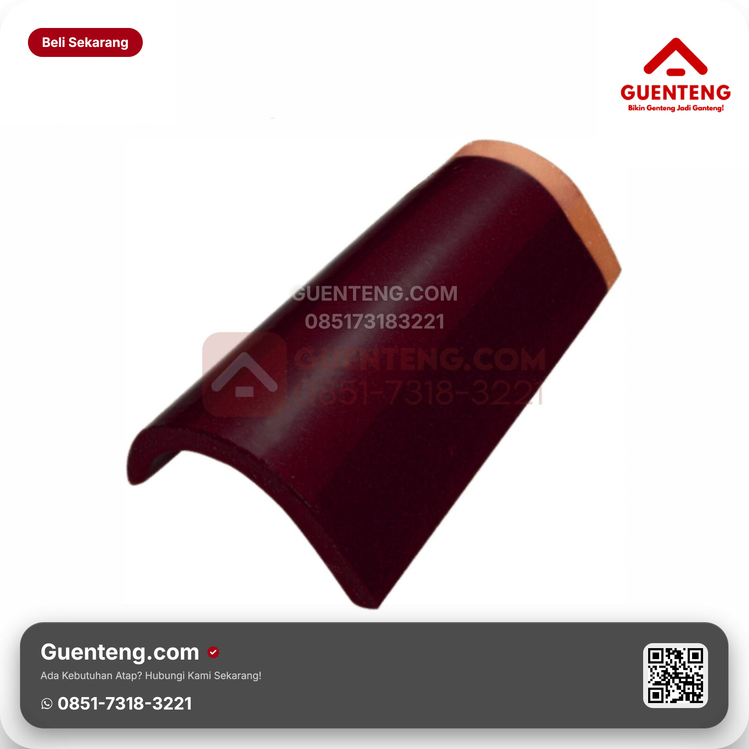 Genteng Keramik Lisplang Kanan Kanmuri Espanica Aksesoris Padma Red Grade 2