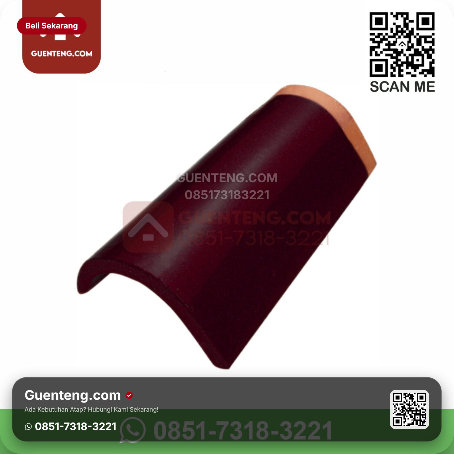 Genteng Keramik Kanmuri – Espanica Aksesoris Genteng Lisplang Kanan Kanmuri Espanica Grade 1 Wine Red