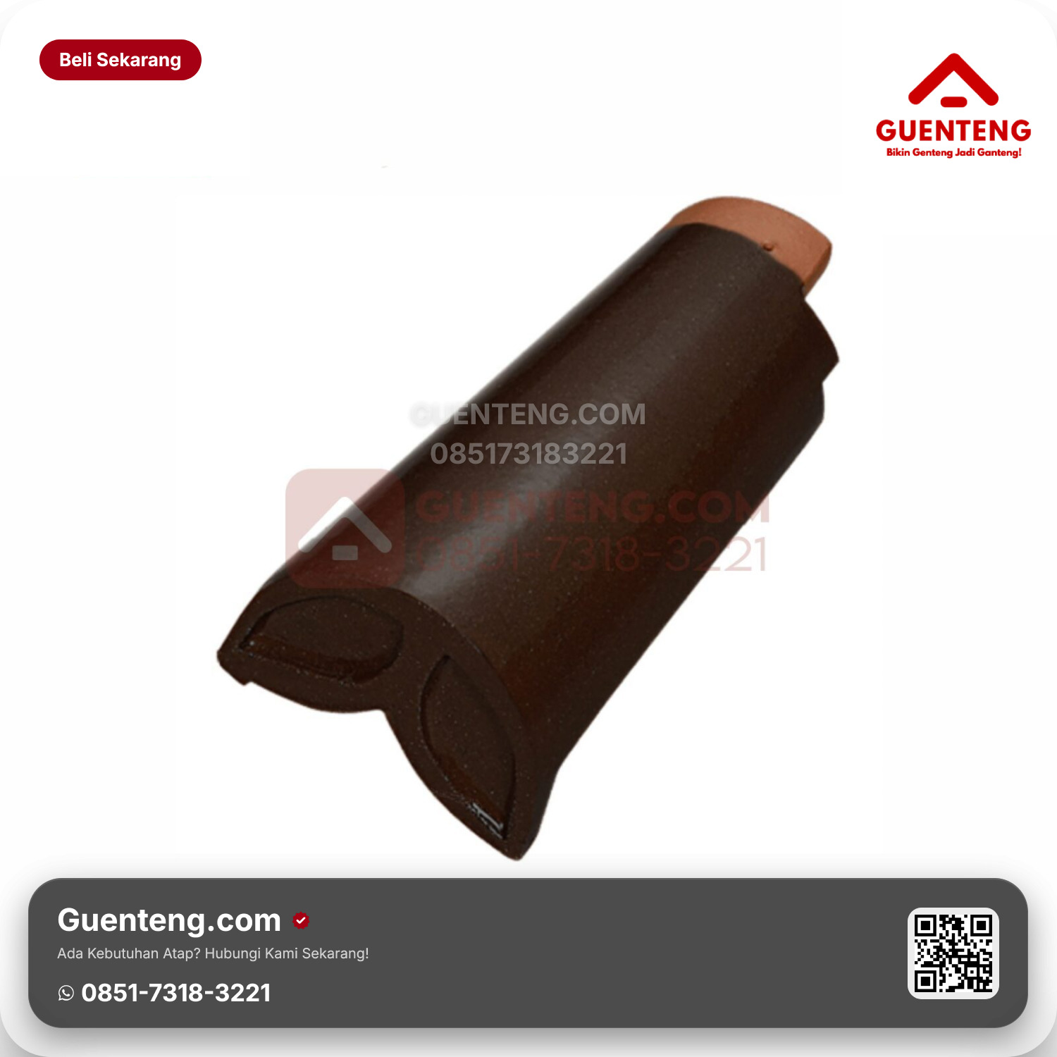 Genteng Keramik Lisplang Kiri Hiasan Akhir Kanmuri Espanica Aksesoris Brown Grade 1