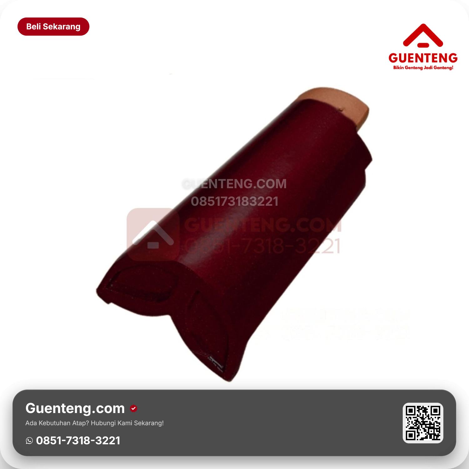 Genteng Keramik Lisplang Kiri Hiasan Akhir Kanmuri Espanica Aksesoris Maroon Grade 2