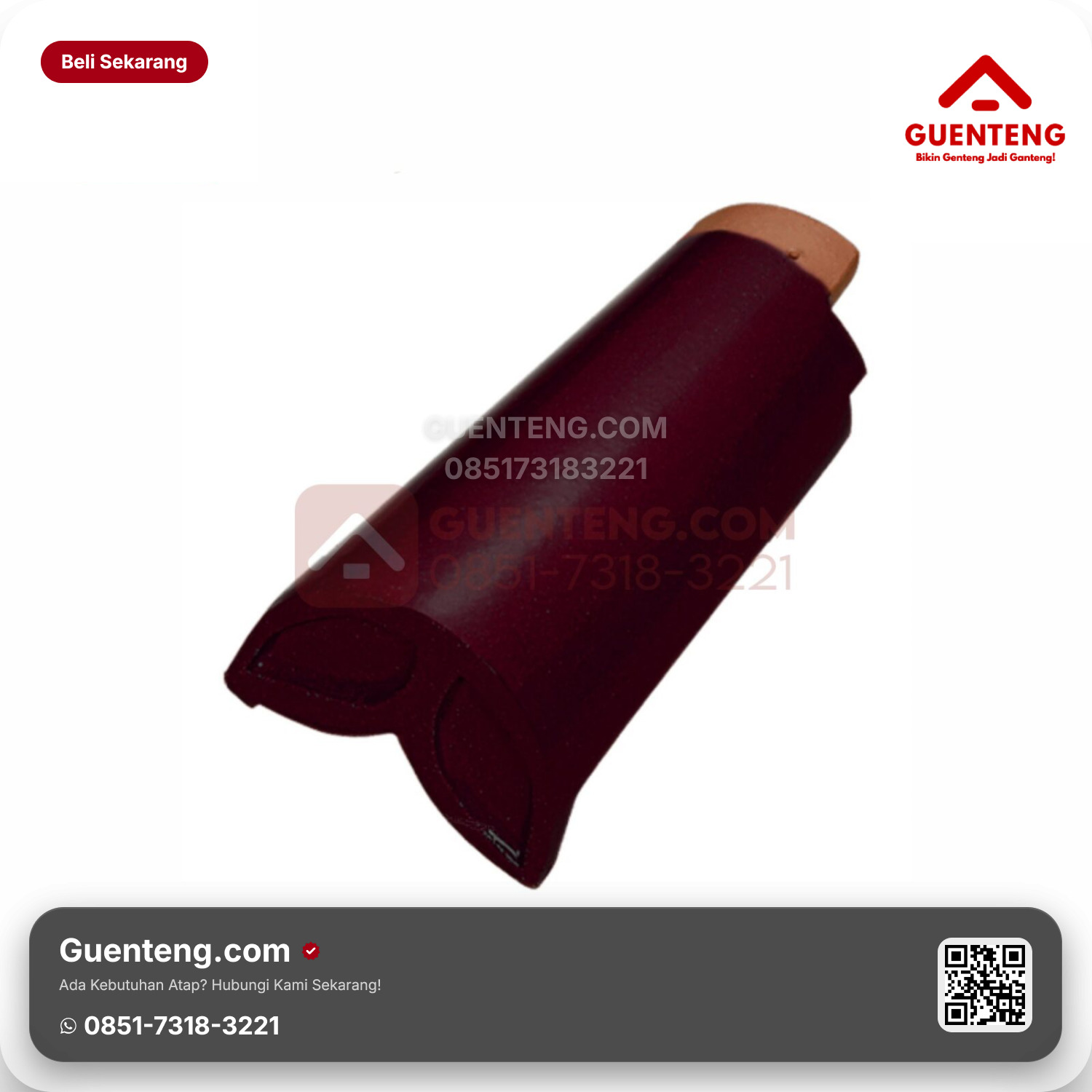 Genteng Keramik Lisplang Kiri Hiasan Akhir Kanmuri Espanica Aksesoris Wine Red Grade 2