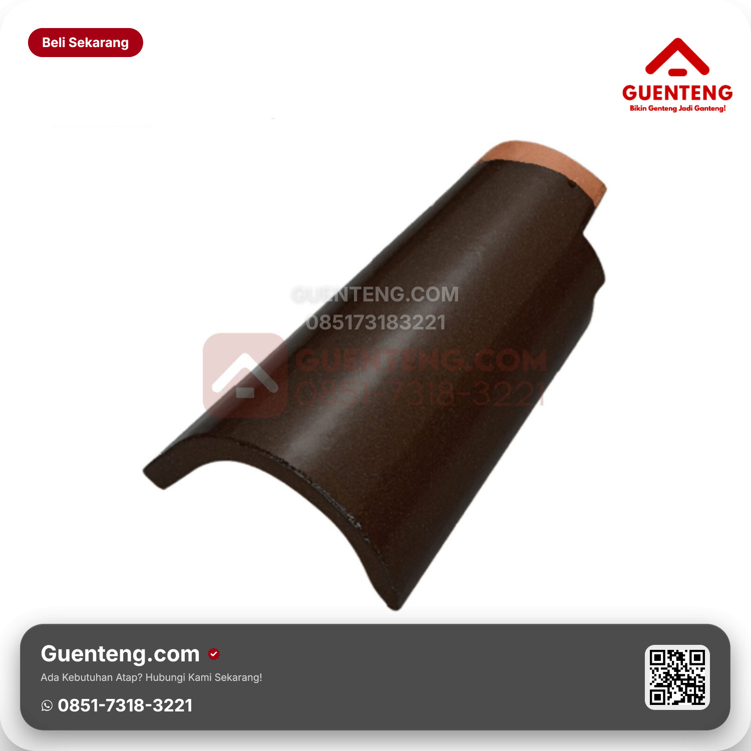 Genteng Keramik Lisplang Kiri Kanmuri Espanica Aksesoris Brown Grade 2