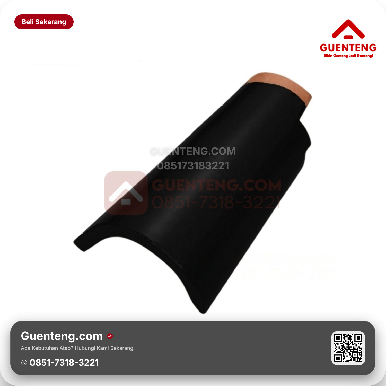 Genteng Keramik Lisplang Kiri Kanmuri Espanica Aksesoris Diamond Black Grade 2
