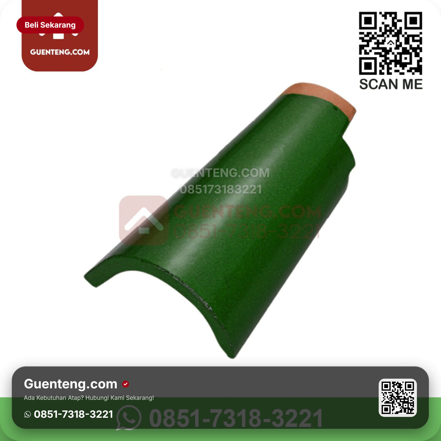 Genteng Keramik Kanmuri - Espanica Aksesoris Genteng Lisplang Kiri Kanmuri Espanica Grade 1 Green
