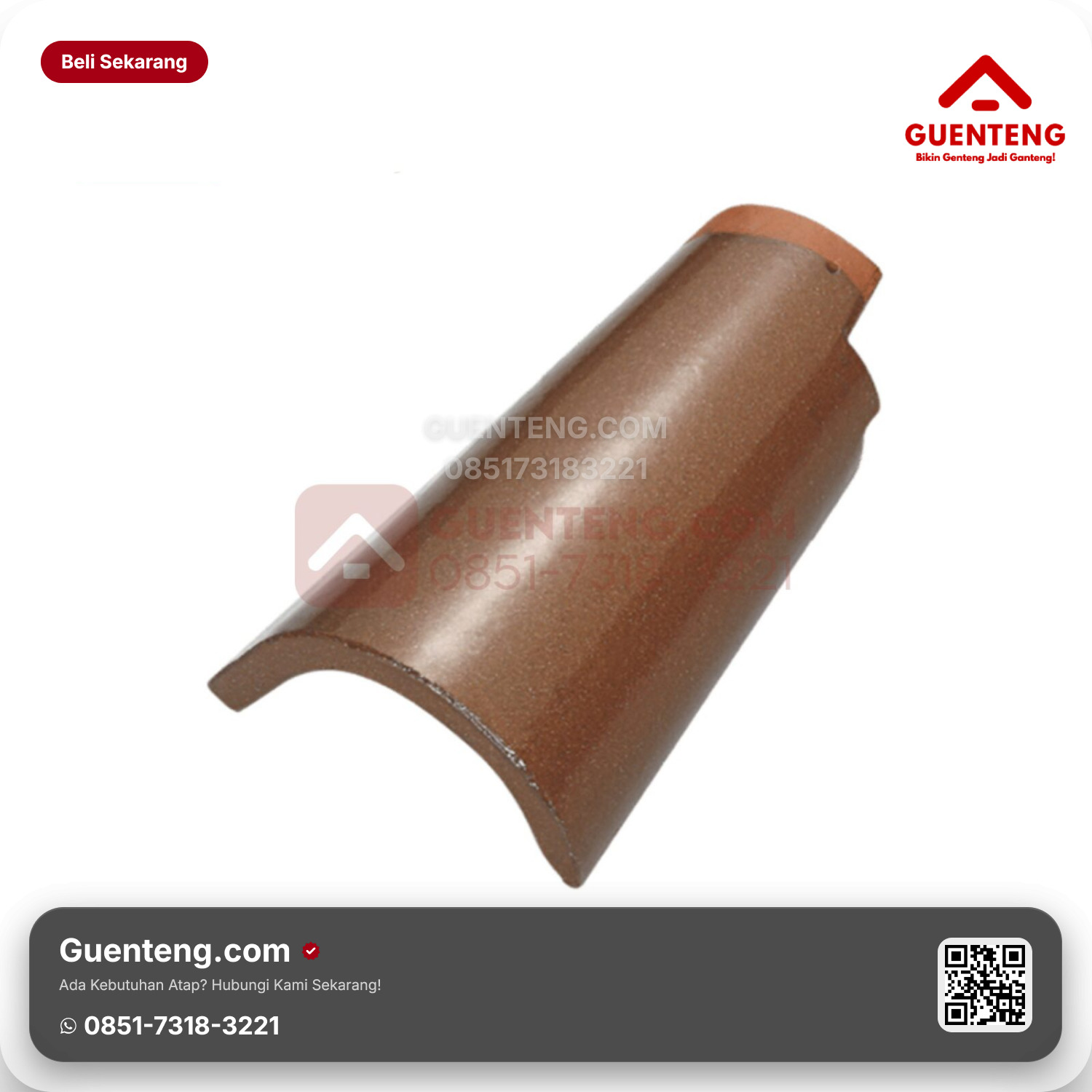 Genteng Keramik Lisplang Kiri Kanmuri Espanica Aksesoris Medi Brown Grade 2