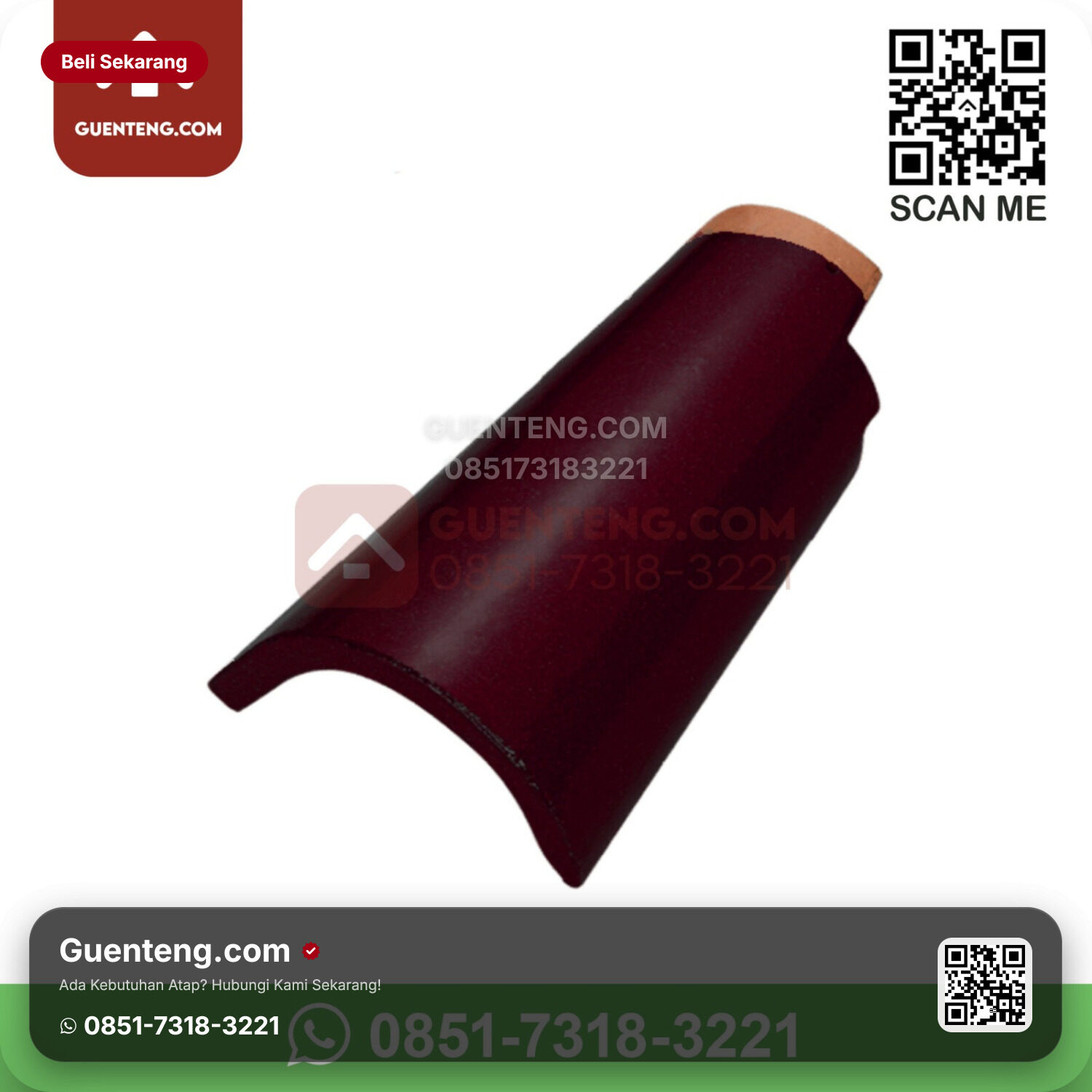 Genteng Keramik Kanmuri – Espanica Aksesoris Genteng Lisplang Kiri Kanmuri Espanica Grade 1 Wine Red