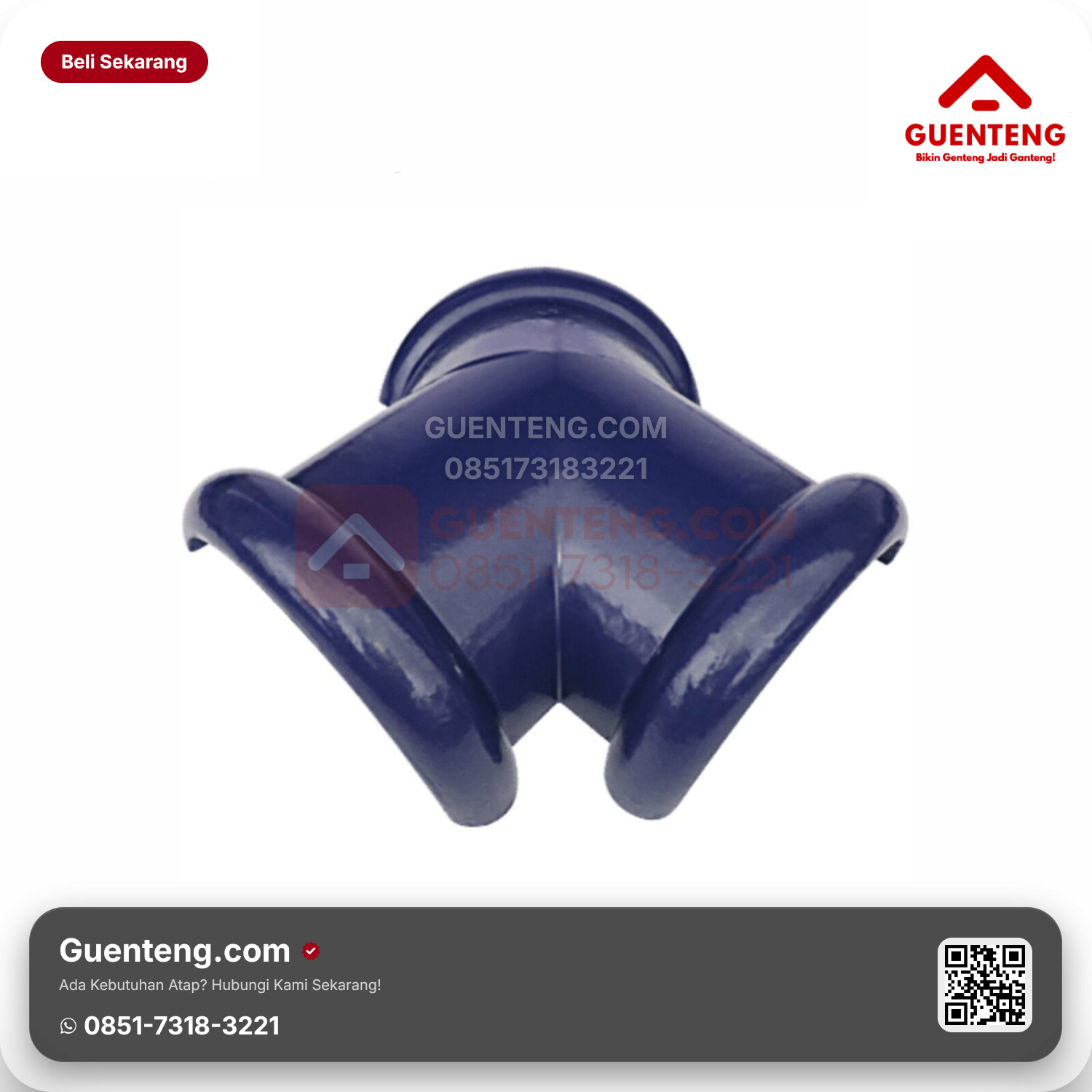 Genteng Keramik Nok 3 Arah Kanmuri Espanica Aksesoris Admiral Blue Grade 2