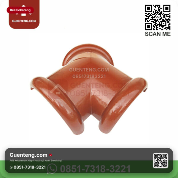Keramik Kanmuri Kanmuri Espanica Genteng Nok 3 Arah Kanmuri Espanica Medi Red Grade 1 Pcs