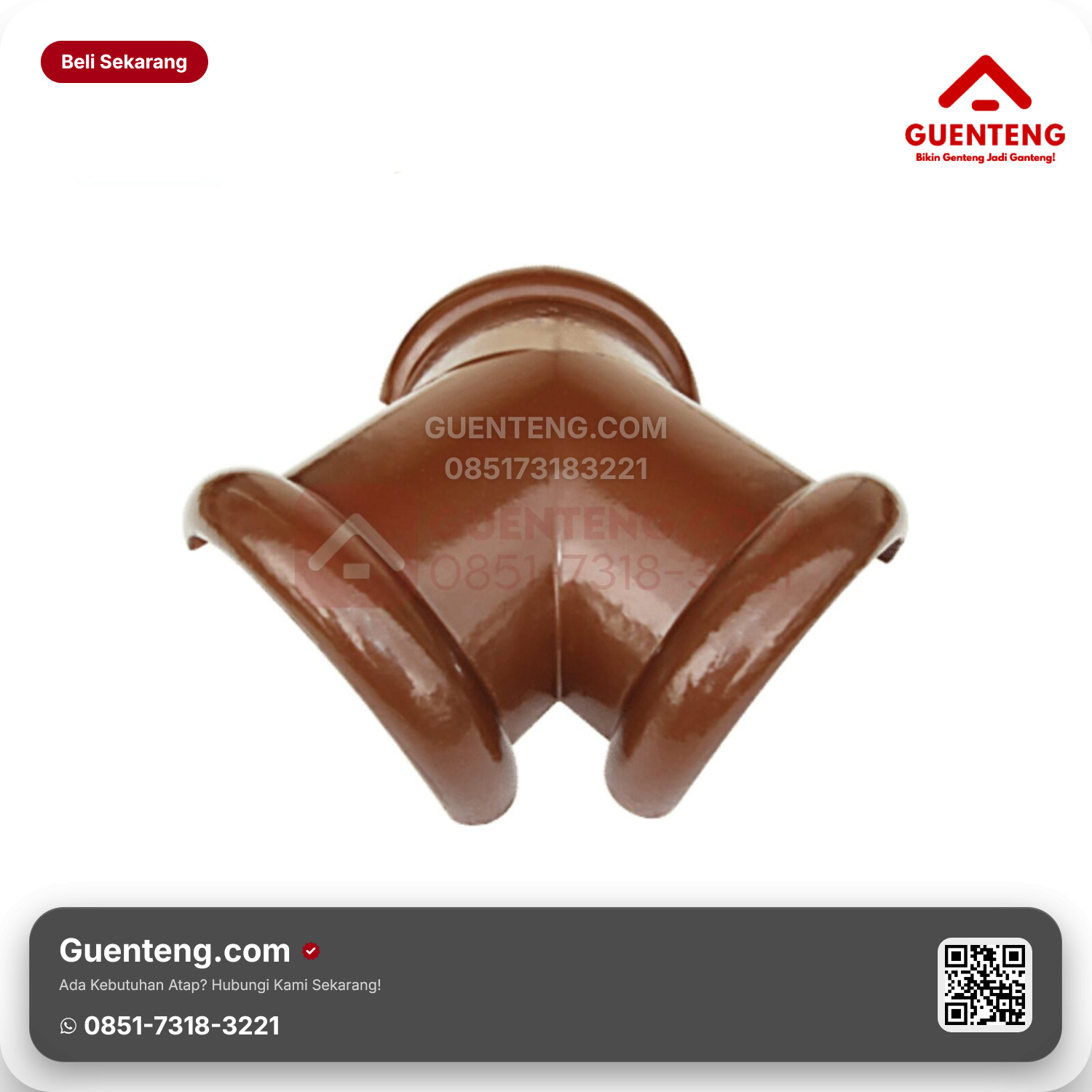 Genteng Keramik Nok 3 Arah Kanmuri Espanica Aksesoris Natural Grade 2
