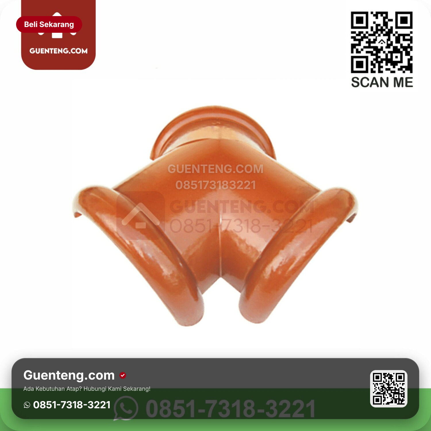 Genteng Keramik Kanmuri – Espanica Aksesoris Genteng Nok 3 Arah Kanmuri Espanica Grade 1 Unglazed