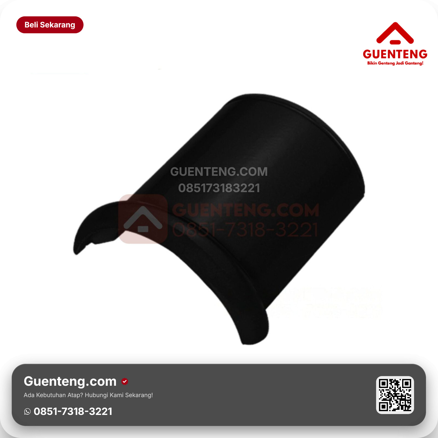 Genteng Keramik Nok Atas Kanmuri Espanica Aksesoris Diamond Black Grade 2