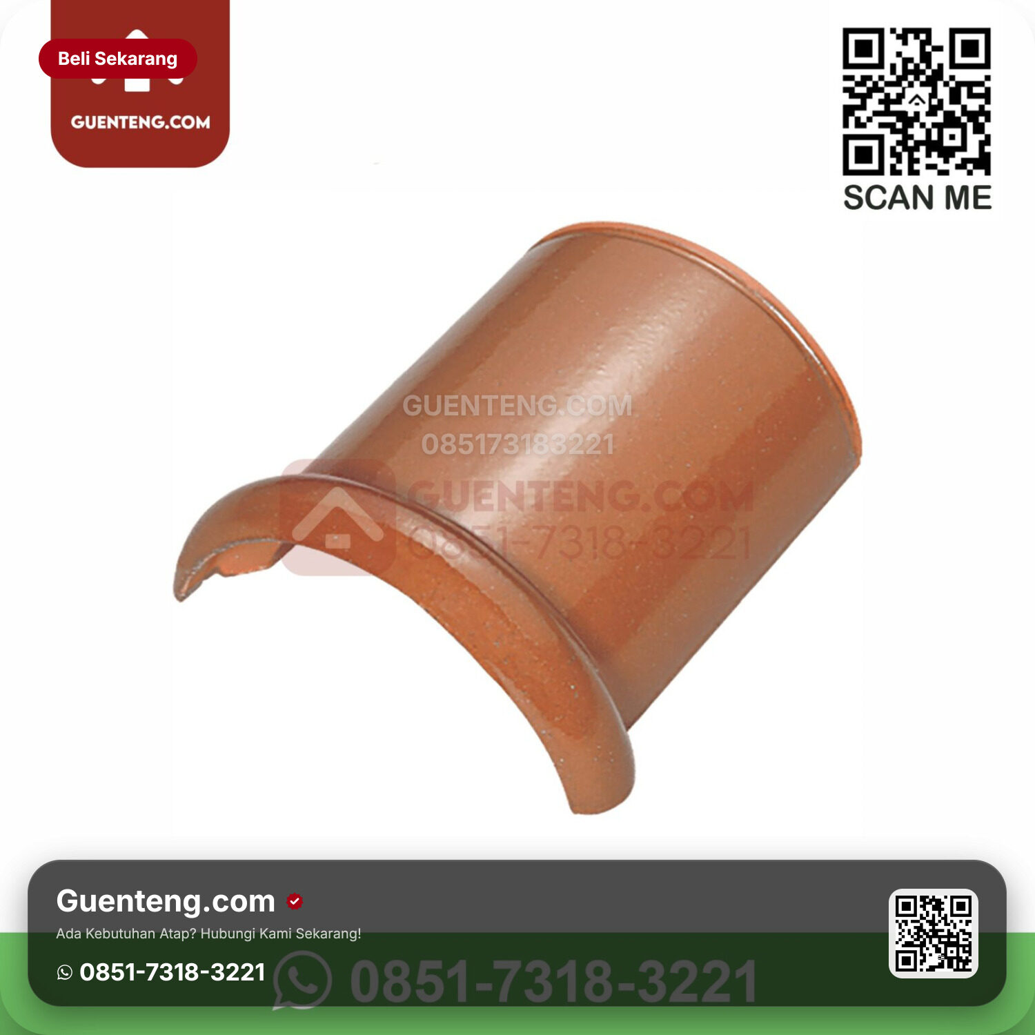 Genteng Keramik Kanmuri – Espanica Aksesoris Genteng Nok Atas Kanmuri Espanica Grade 1 Medi Brown