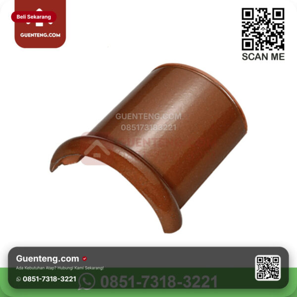 Genteng Keramik Kanmuri - Espanica Aksesoris Genteng Nok Atas Kanmuri Espanica Grade 1 Natural