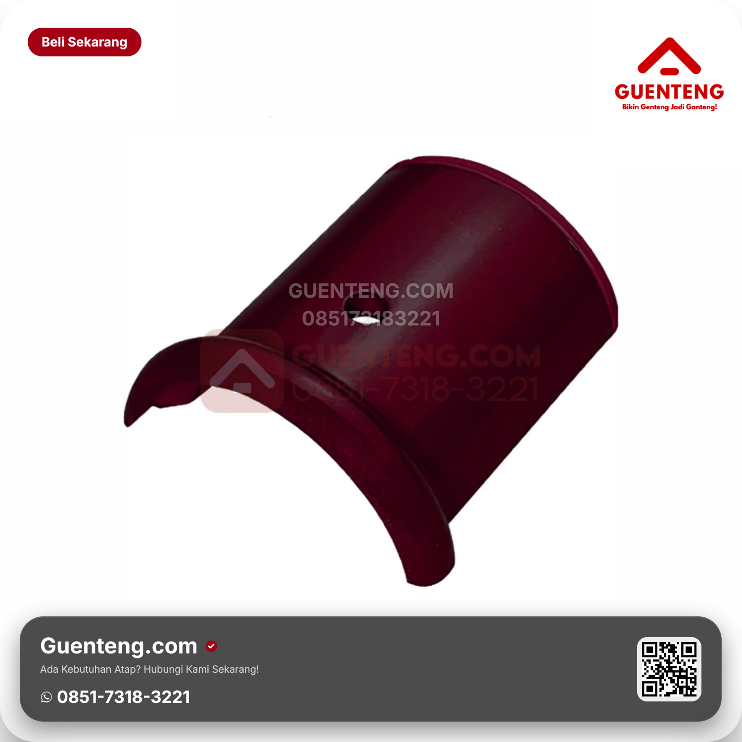 Genteng Keramik Nok Penangkal Petir Kanmuri Espanica Aksesoris Padma Red Grade 1
