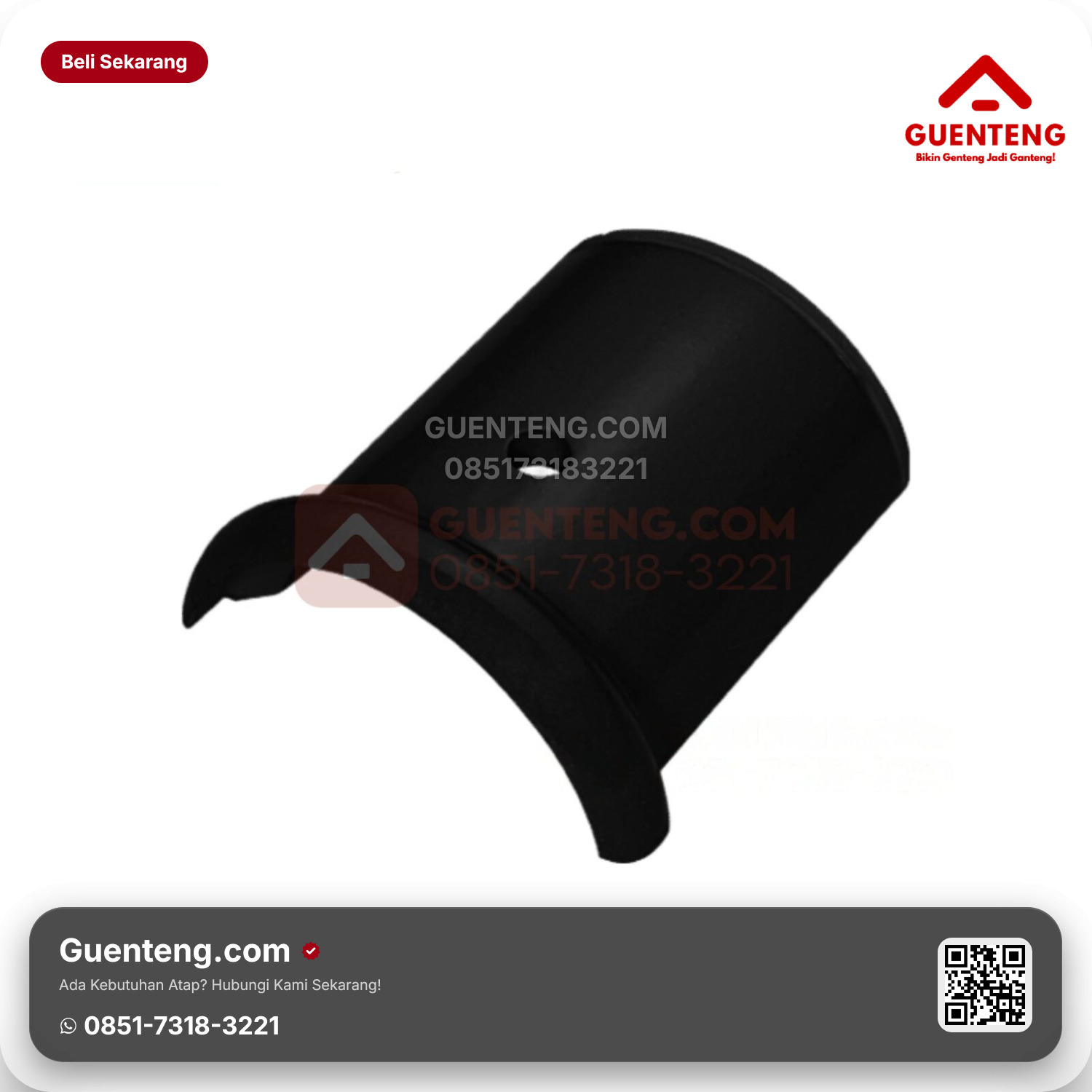 Genteng Keramik Nok Penangkal Petir Kanmuri Espanica Aksesoris Volcanic Black Grade 1